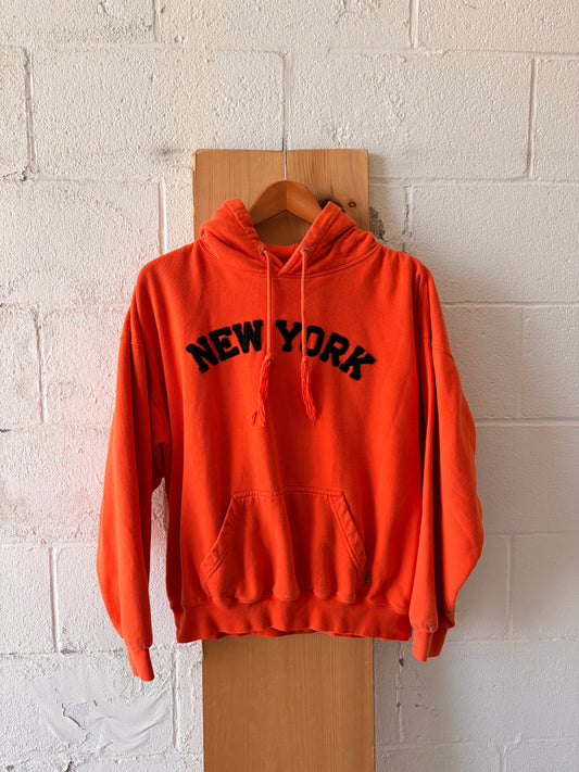 Orange New York Hoodie : XL