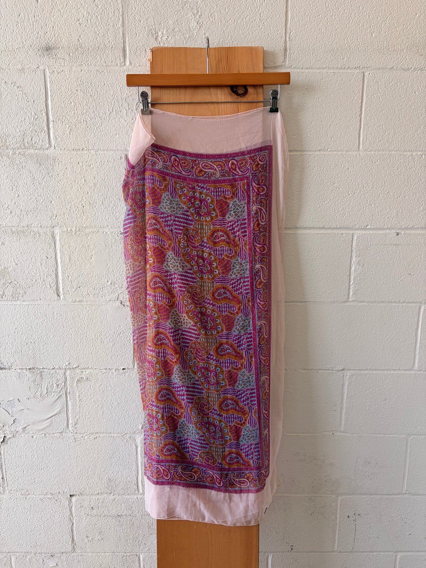 Pink Patterned Scarf
