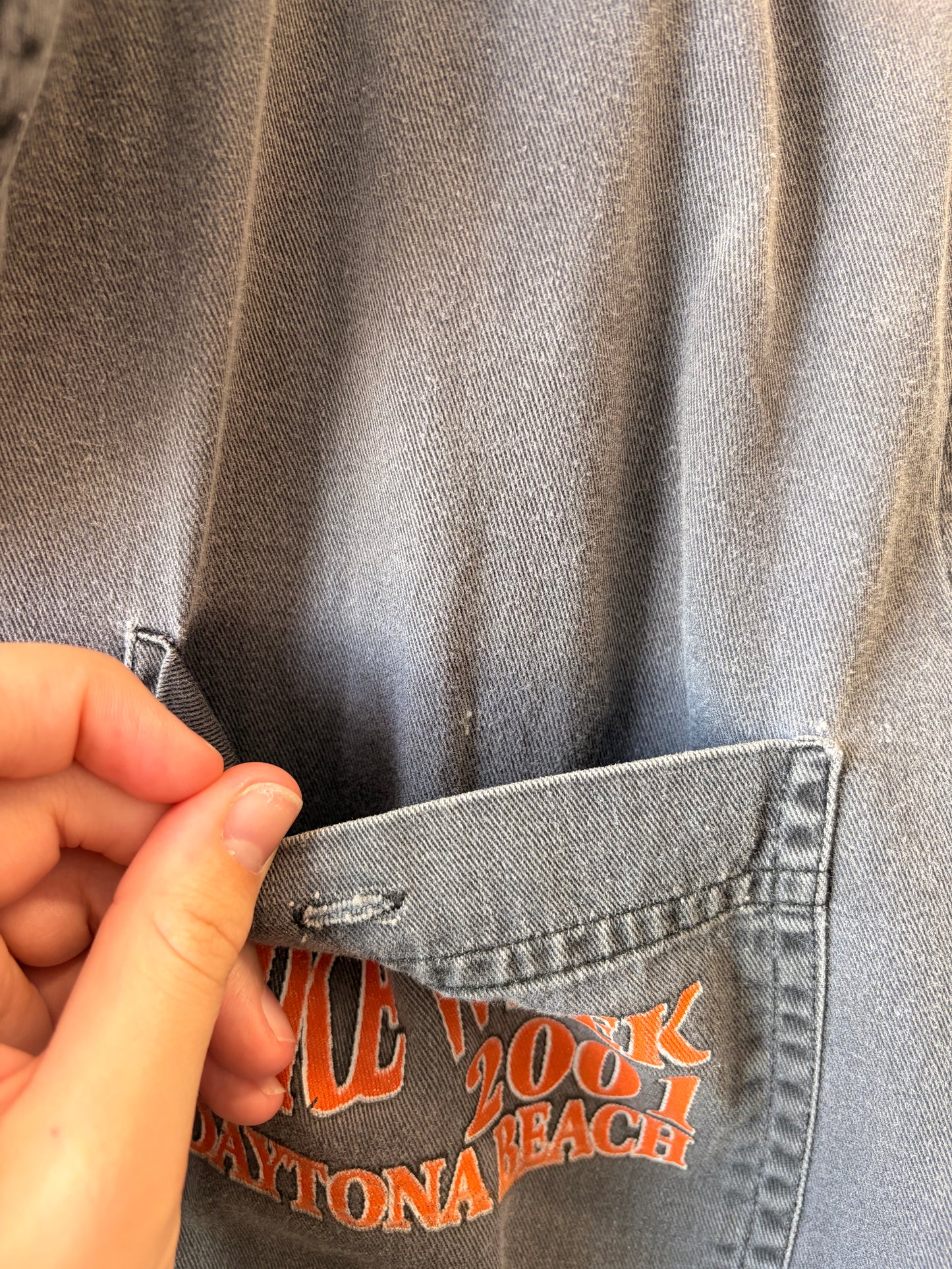 ‘01 Daytona Bike Week Cut Off Vest : M
