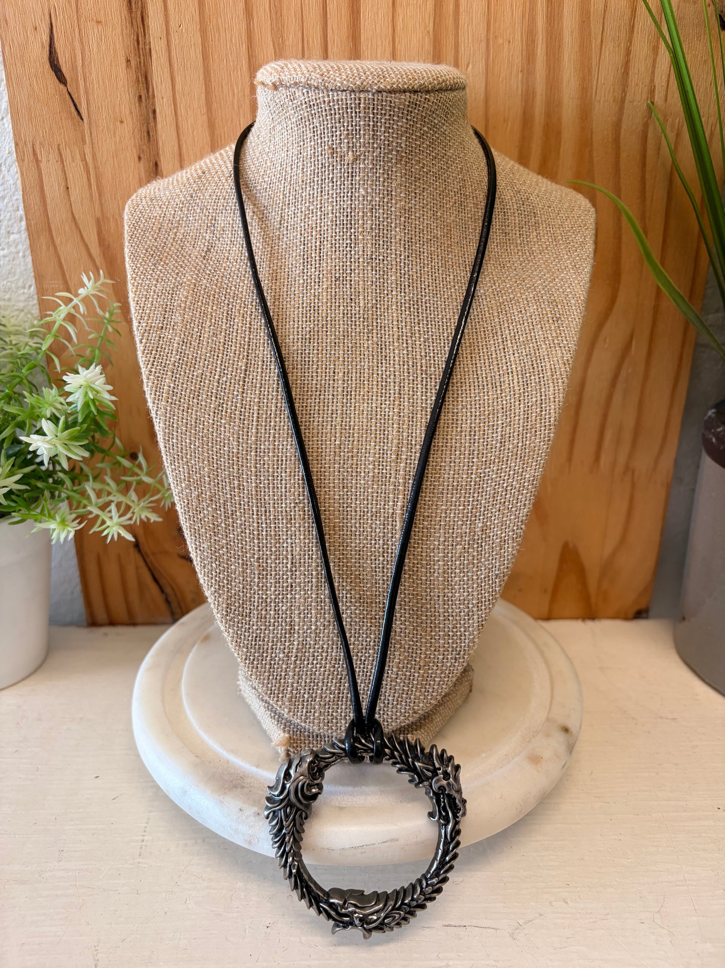 Dragon Pendant Cord Necklace