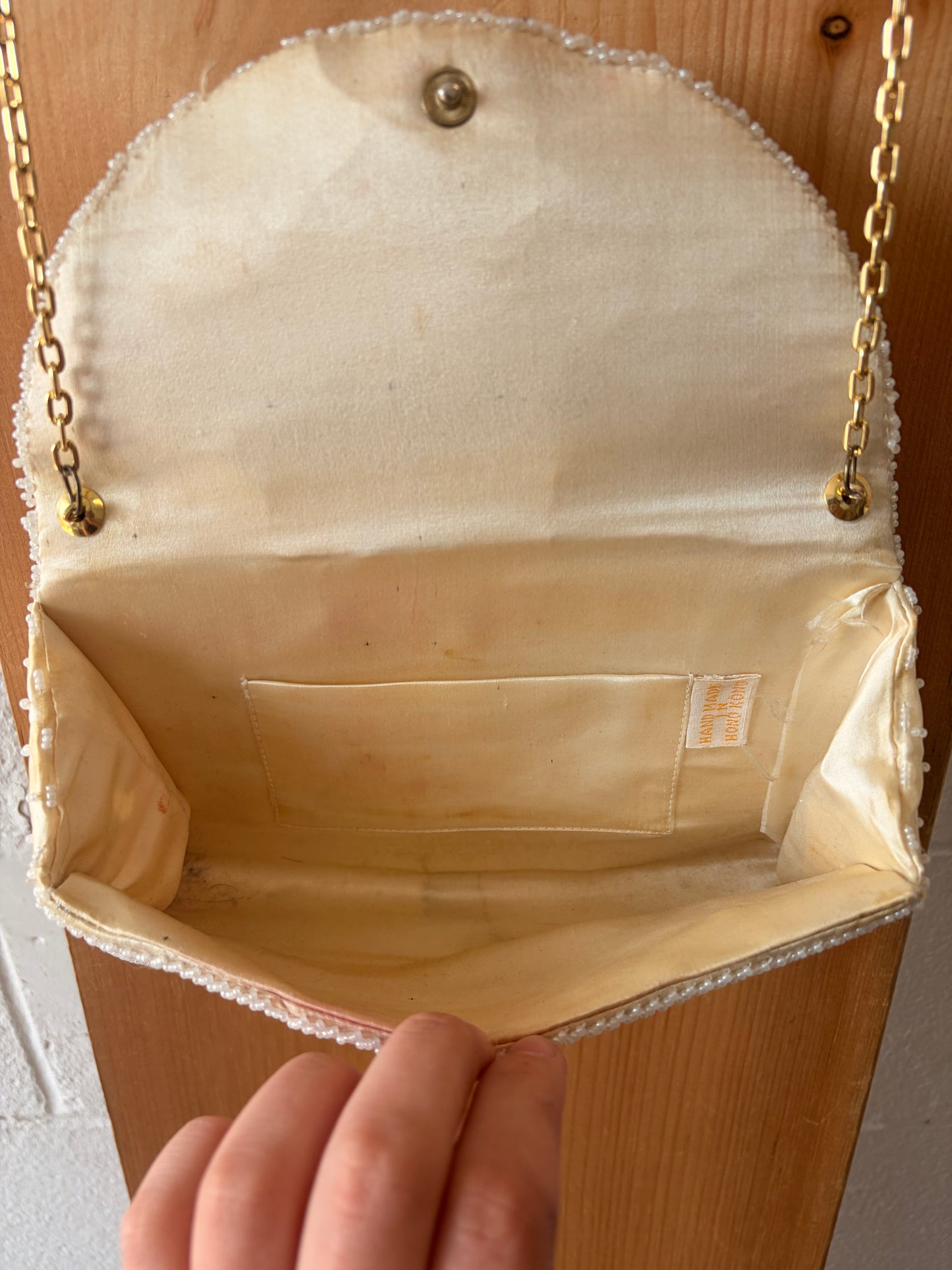 Vtg Handmade Beaded Purse