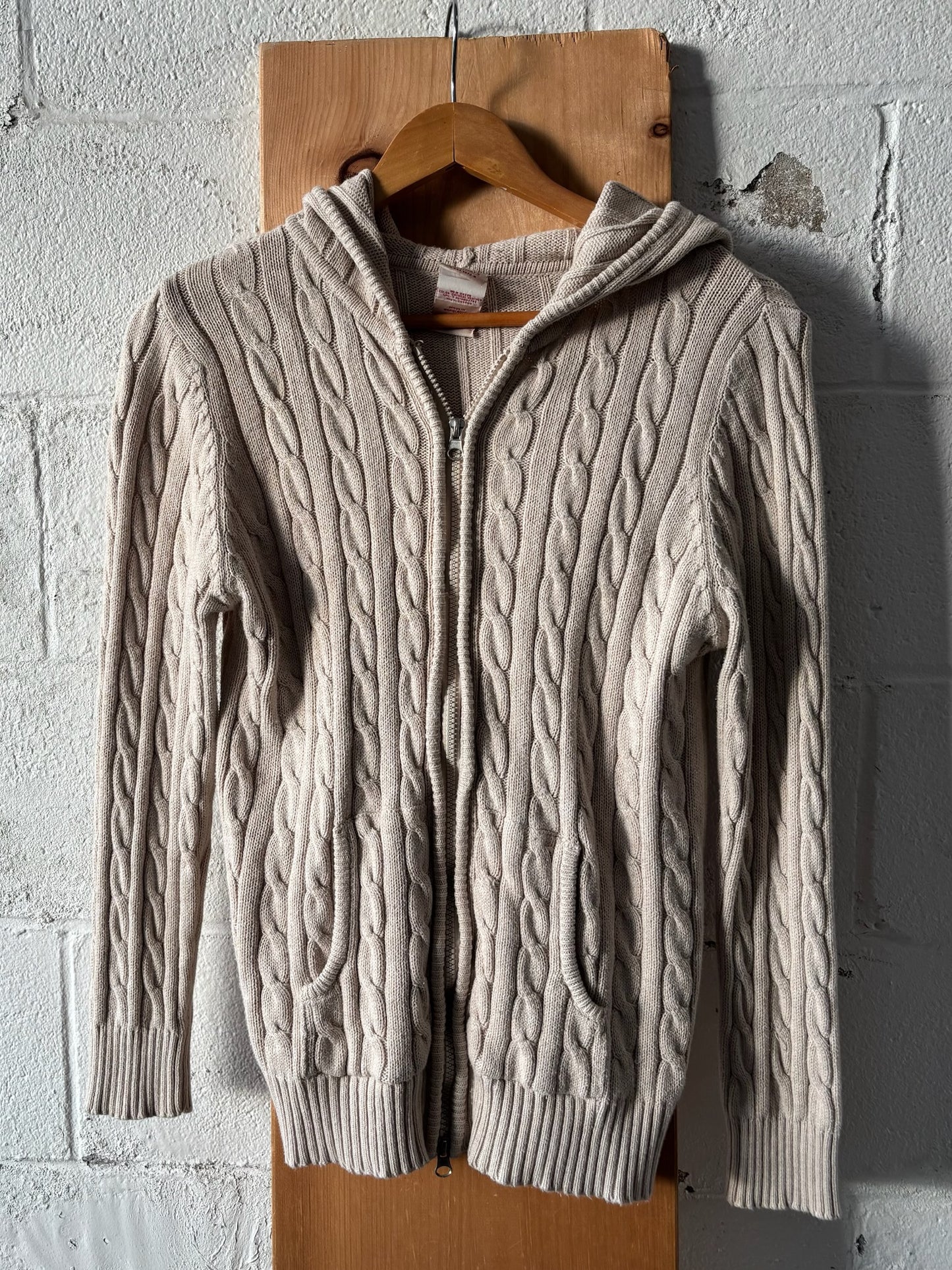 Hooded Zip Up Sweater : L