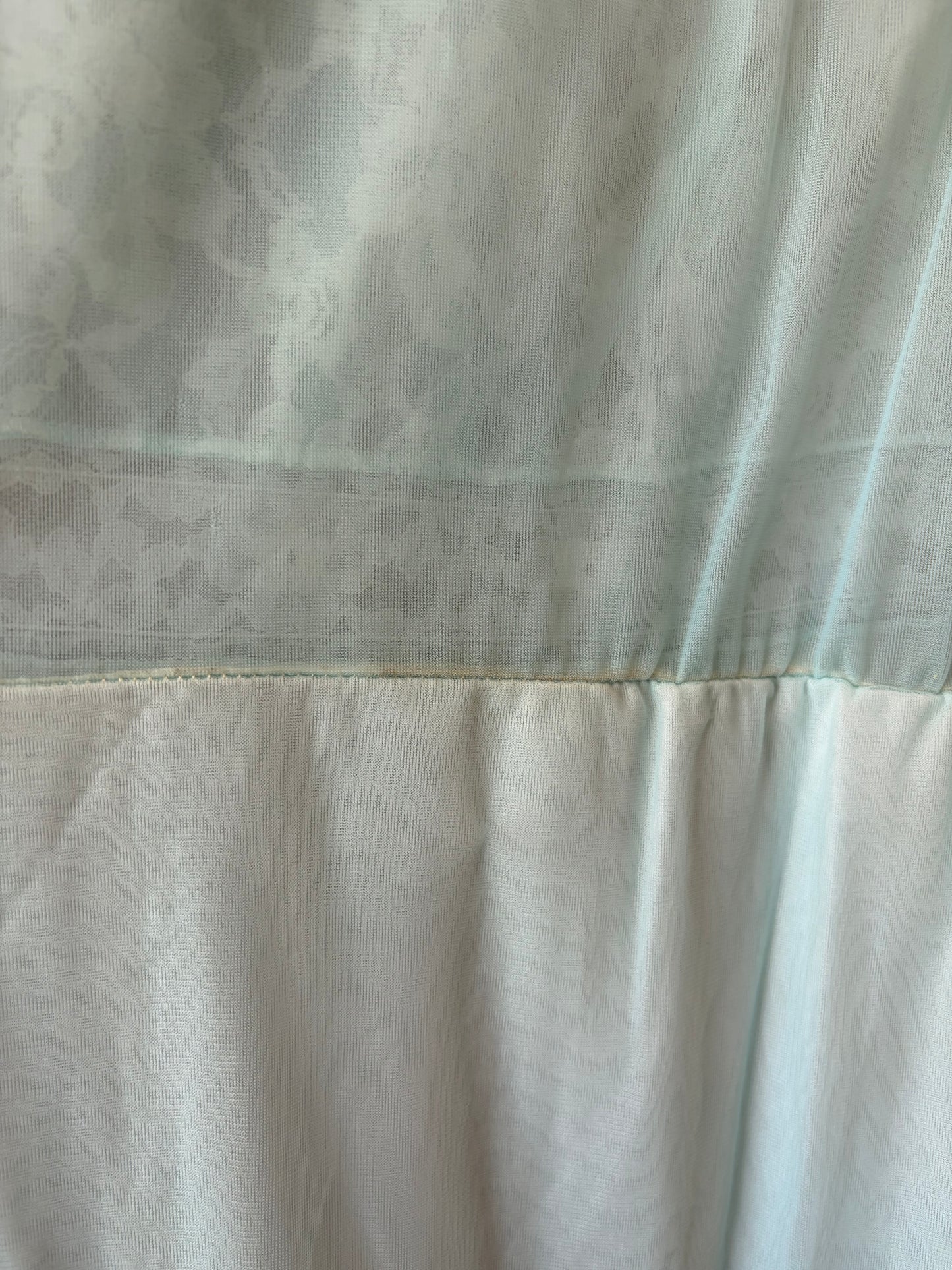 Vtg Blue & White Lace Peignoir Set : M