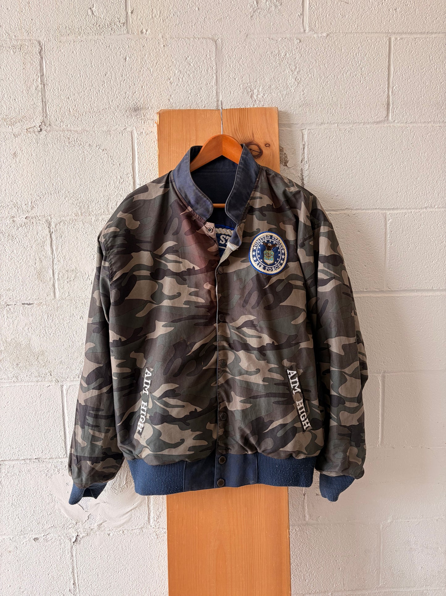 Vtg Reversible Air Force Flight Bomber Jacket : XL (As Is)
