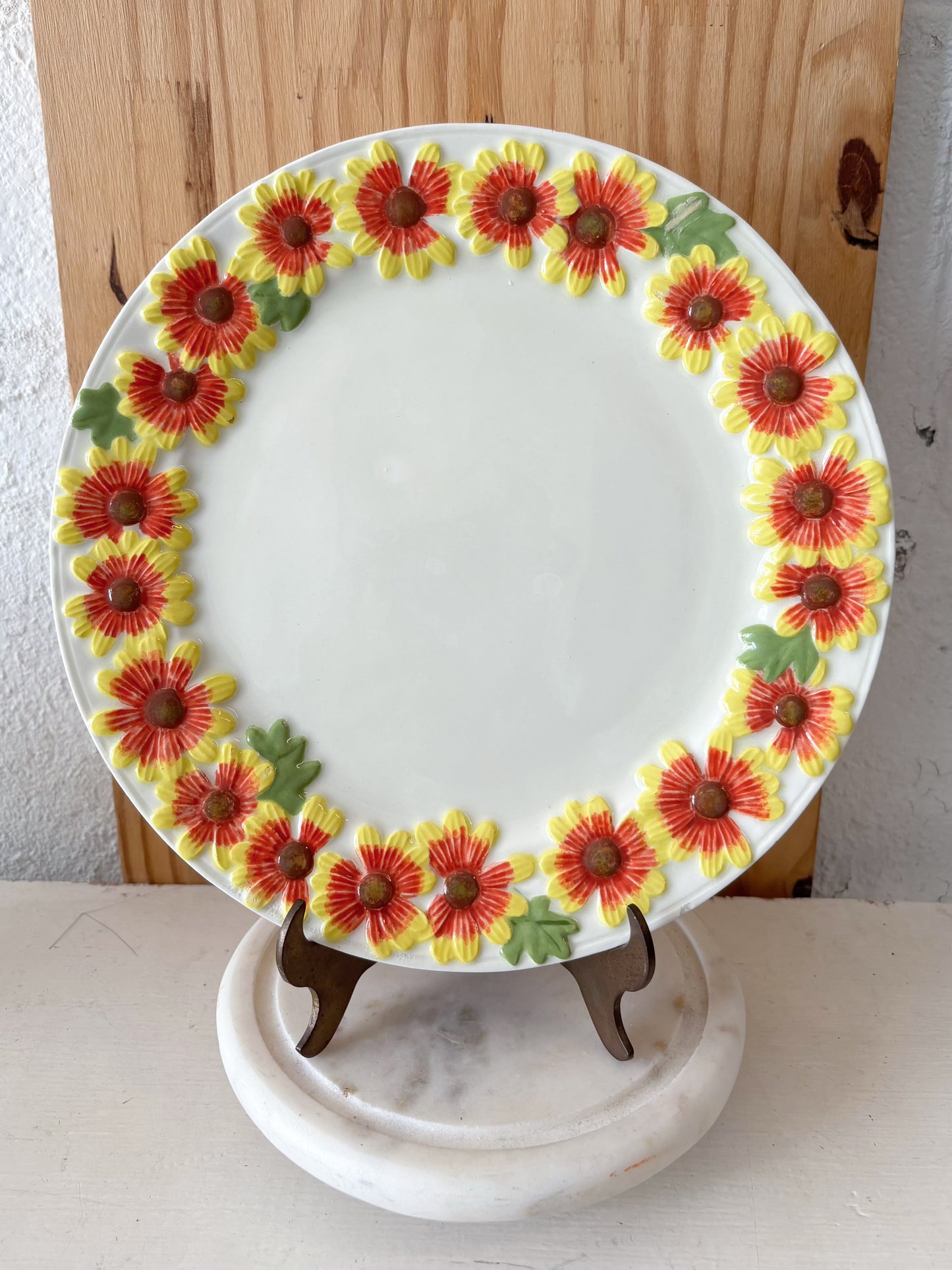 Hand Painted Flower Plate (Local Pick Up Only)