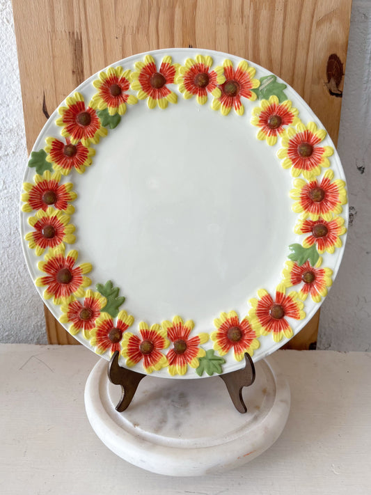 Hand Painted Flower Plate (Local Pick Up Only)