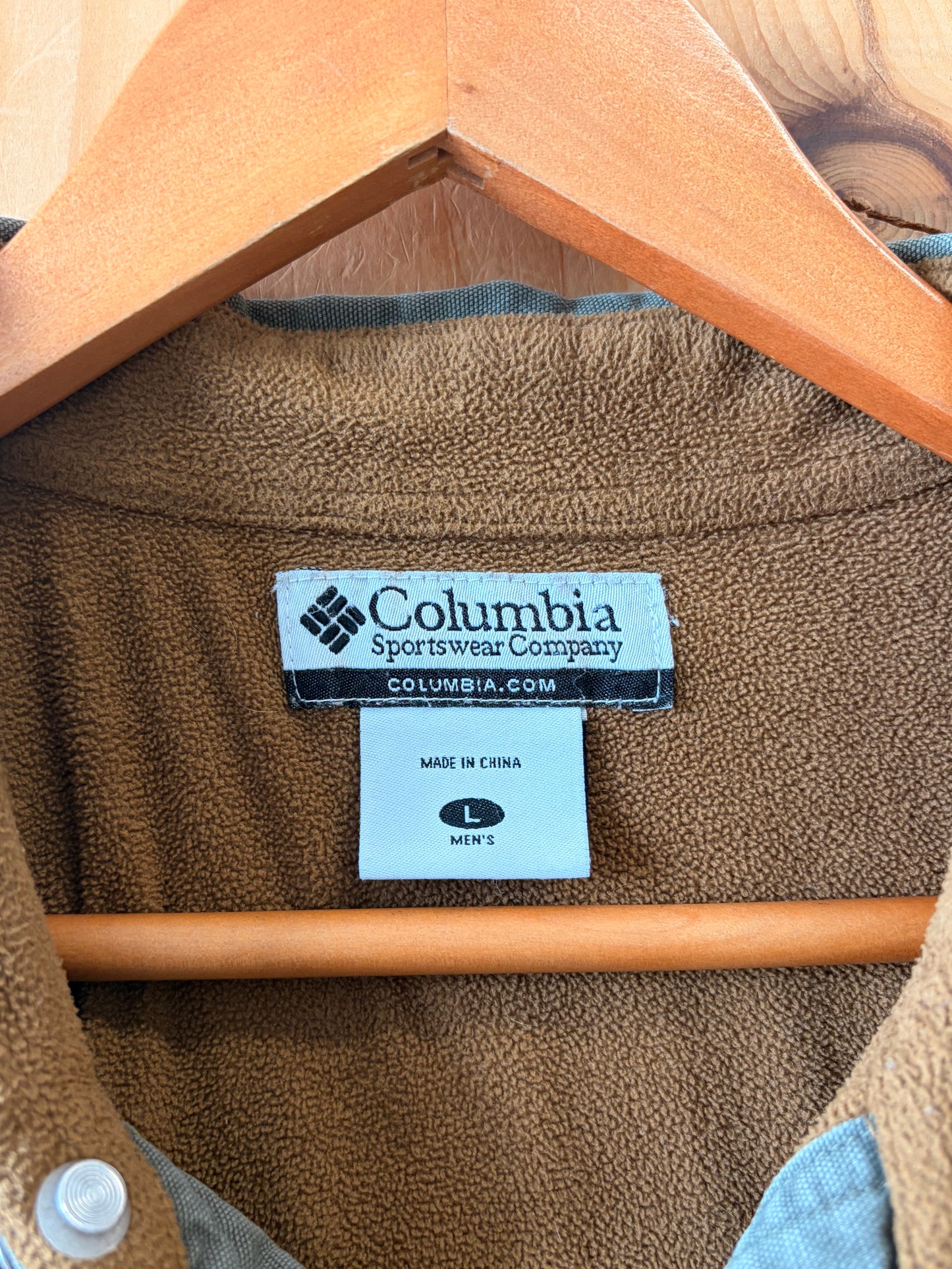 Fleece Lined Olive Columbia Jacket : L