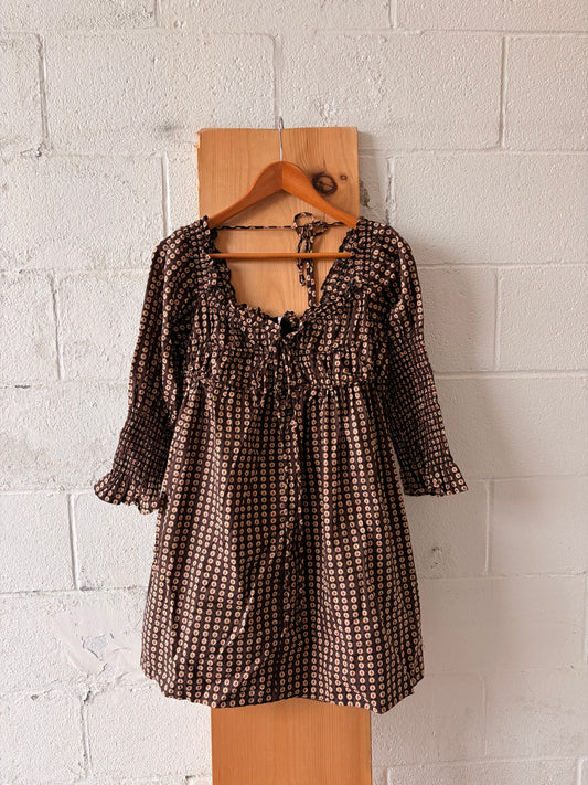 NWT Free People Smocked Babydoll Dress : S