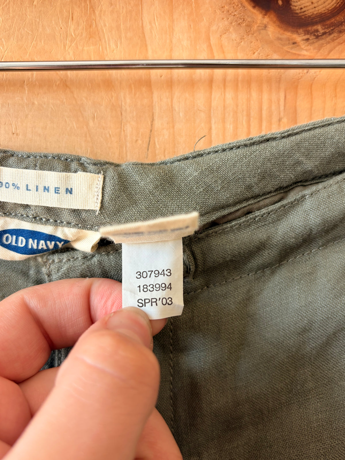 Olive Linen Capris : 4