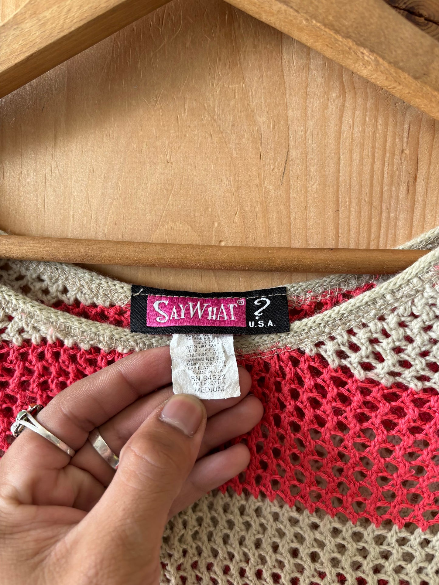 Y2K Striped Sweater : M