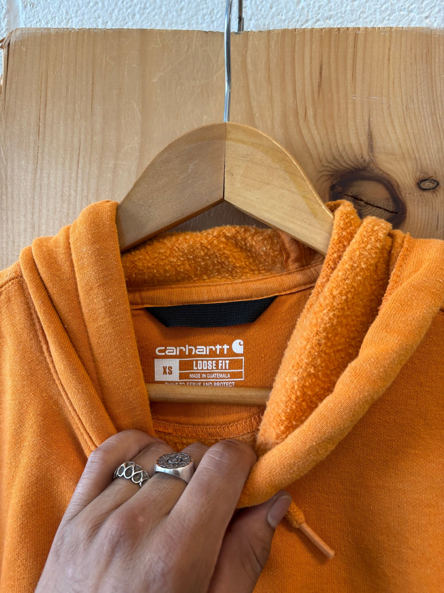 Orange Carhartt Hoodie : XS