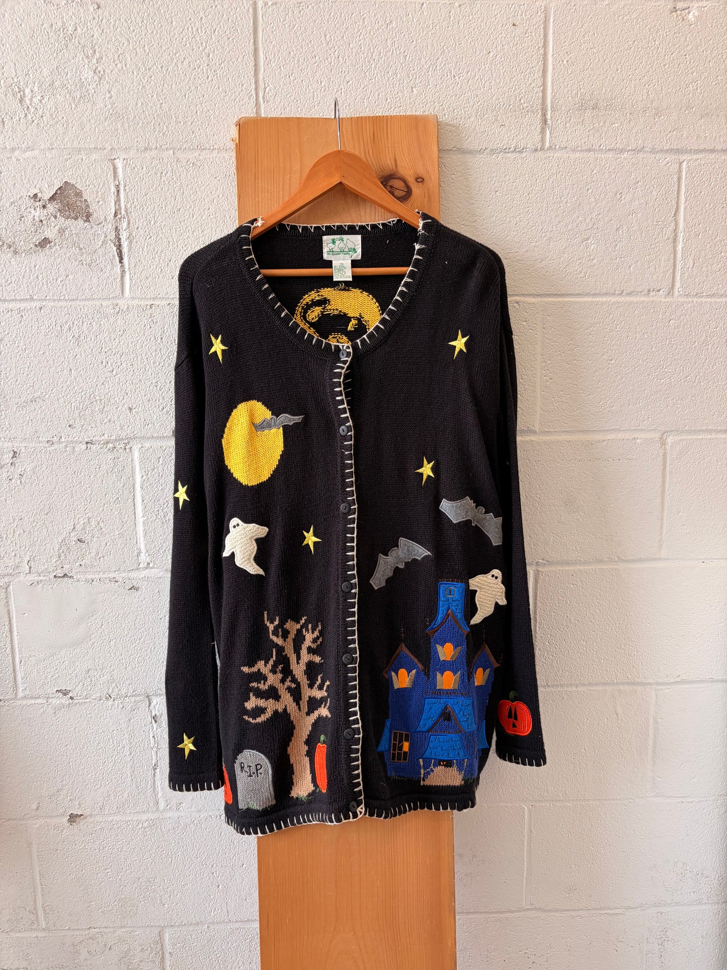 Quacker Factory Halloween Cardigan Sweater : 3X