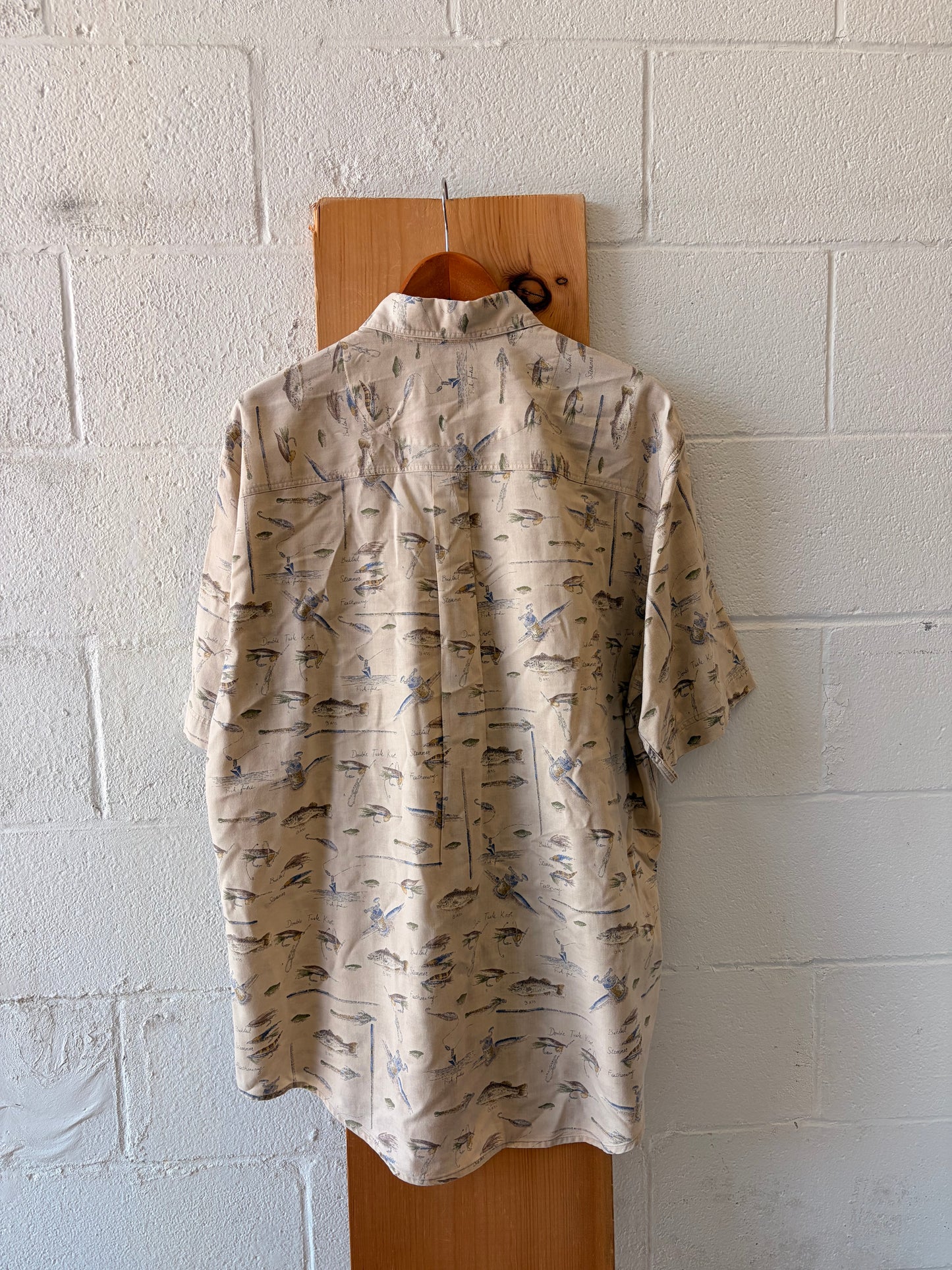 Woolrich Fish Patterned Button Down : L