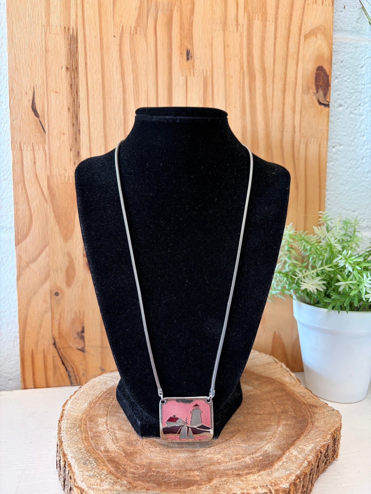 Vtg De Passille Sylvestre Lighthouse Necklace