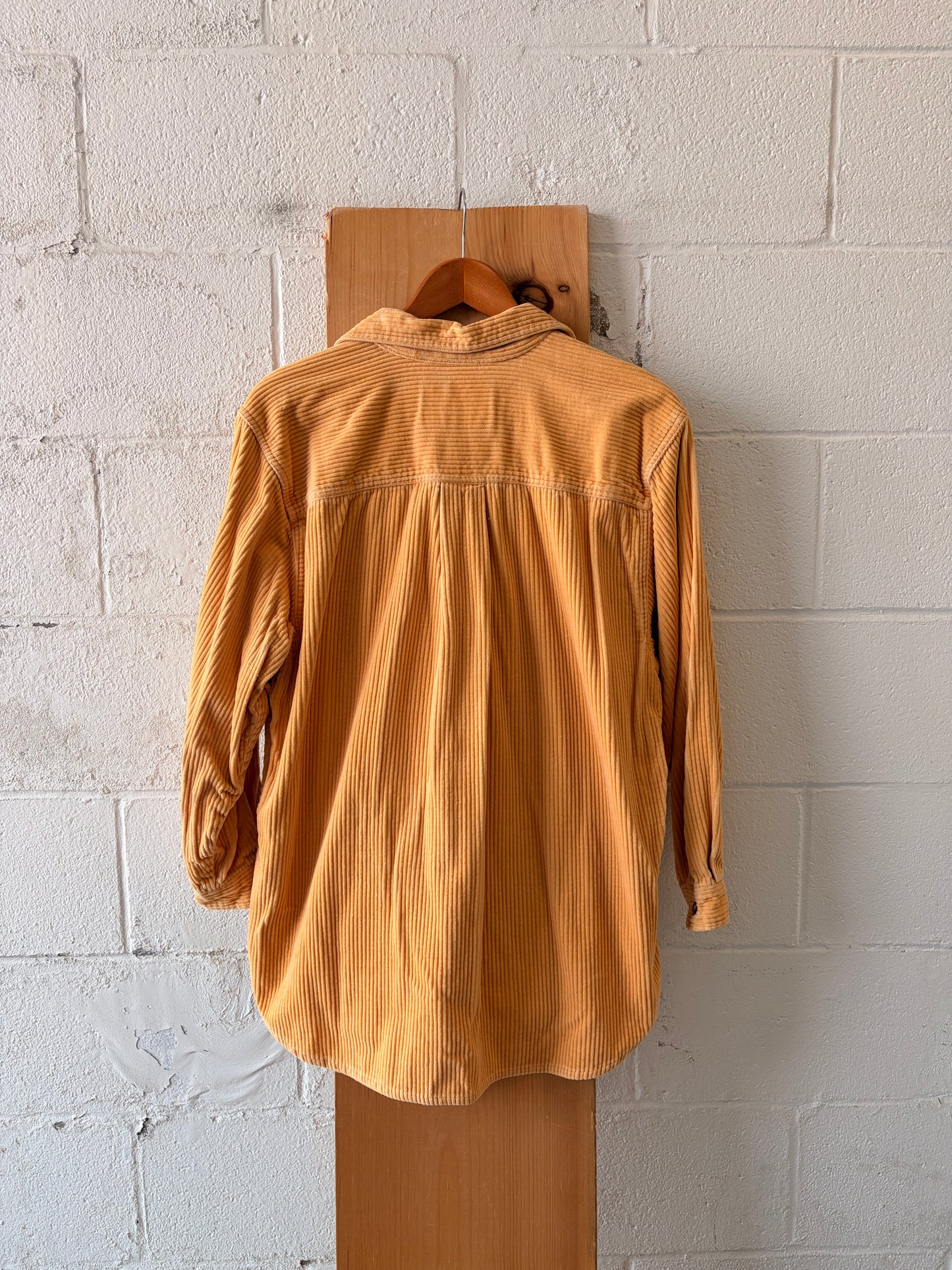 Vtg Yellow Corduroy Shacket : L