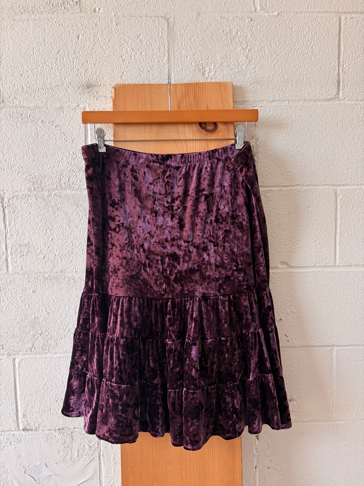 Purple Velvet Skirt : XL