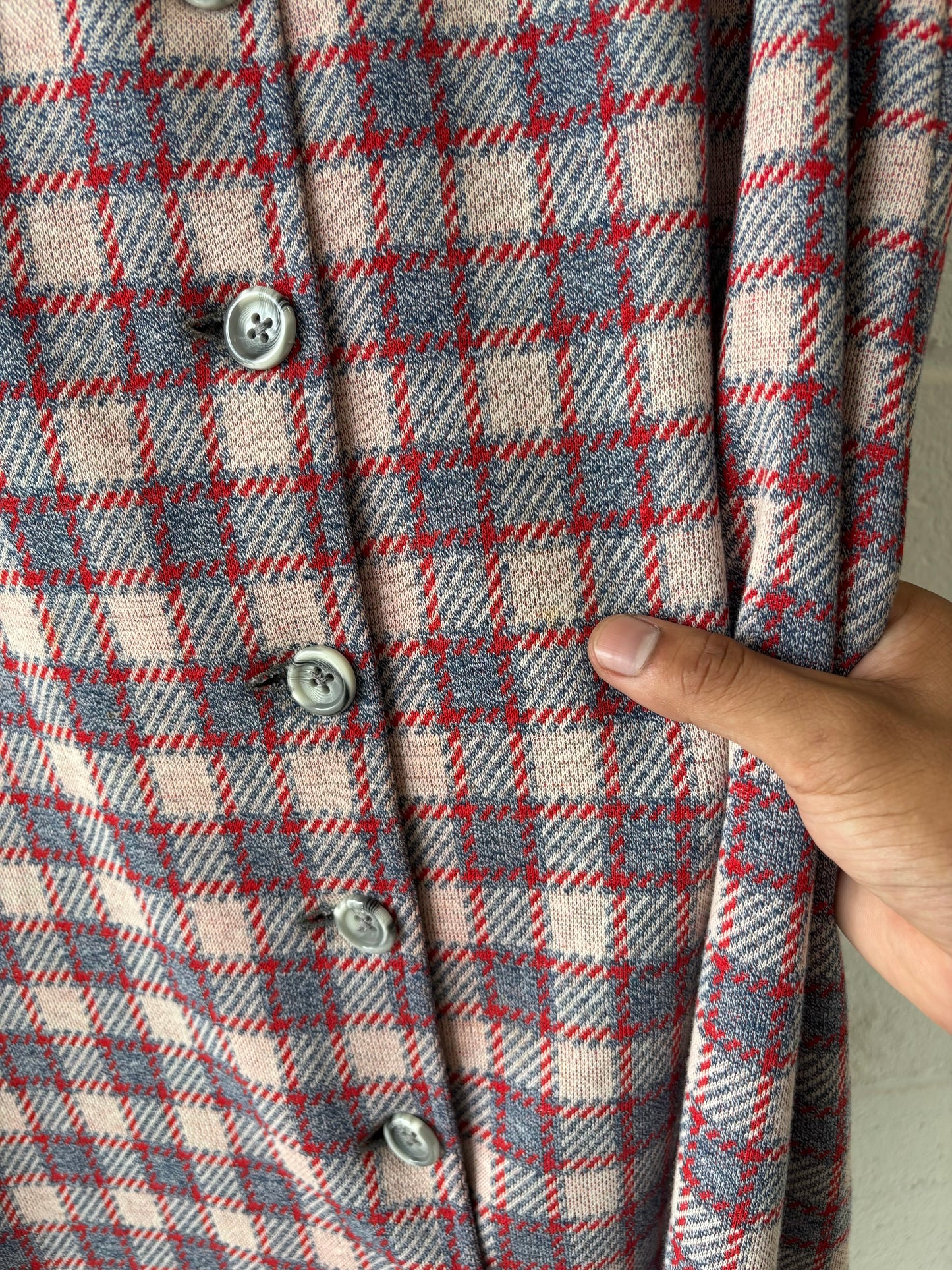 Vtg Handmade Plaid Skirt : 34” W