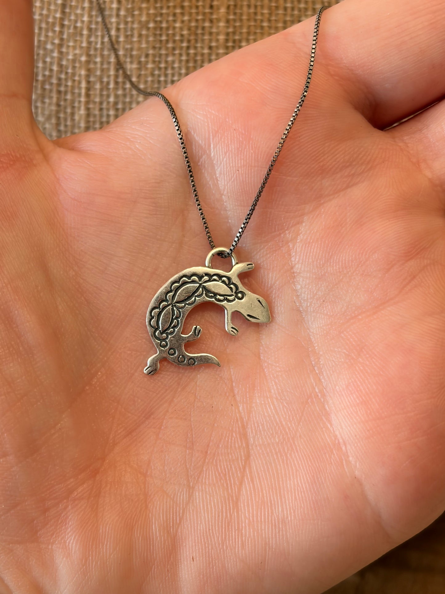 925 Silver Gecko Necklace