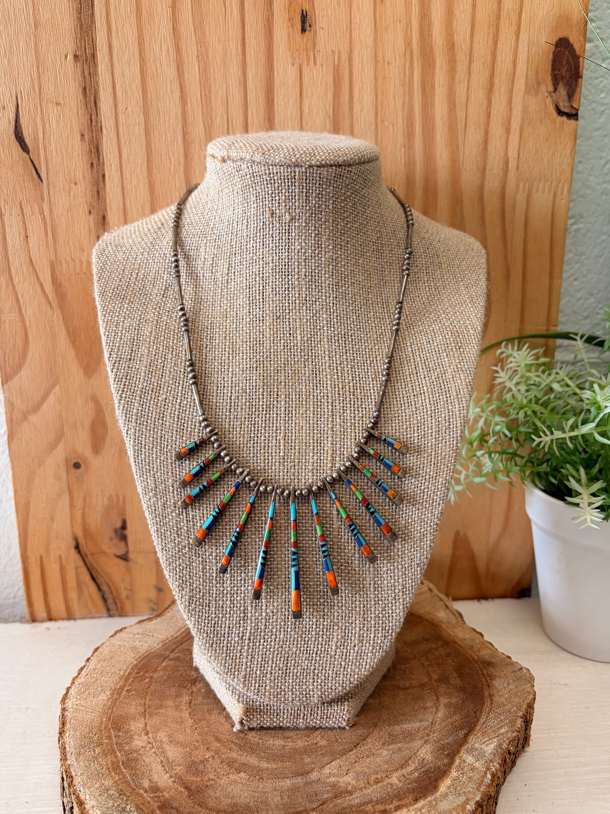 Reversible Boho Fanned Gemstone Necklace