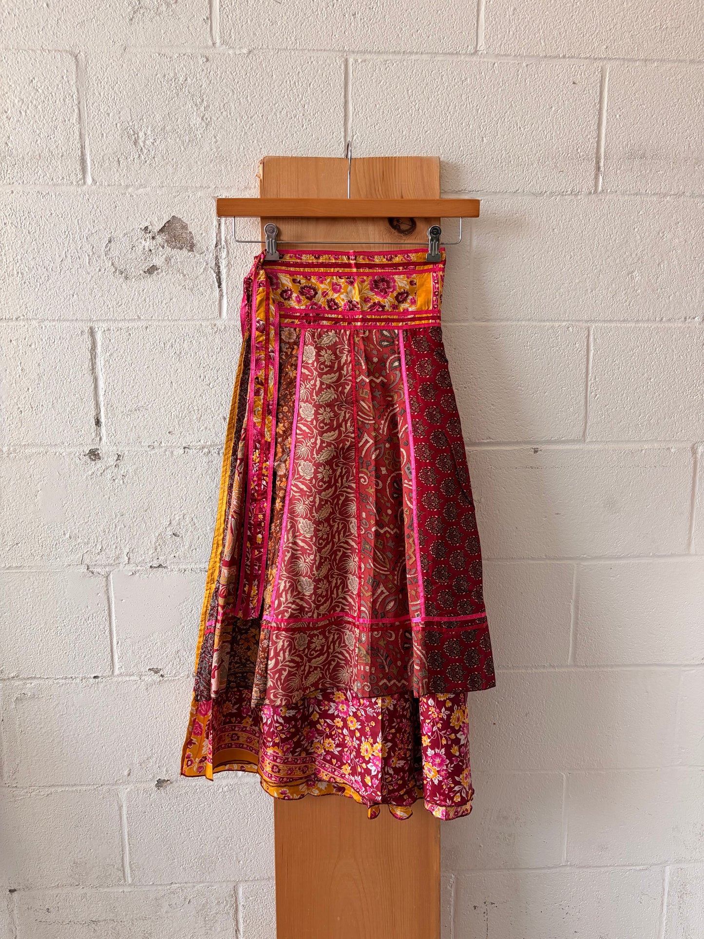 Boho Silk Wrap Skirt : OS