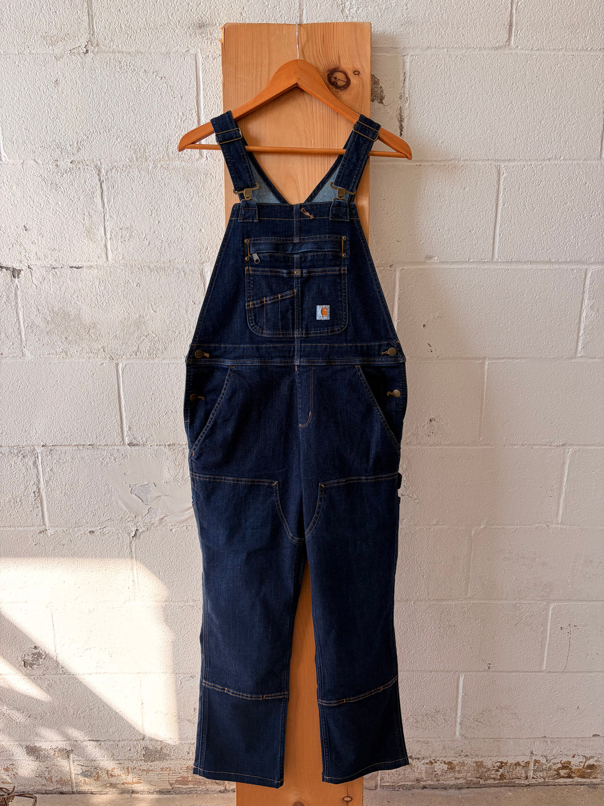 Carhartt Women’s Double Knee Denim Overalls : Short S