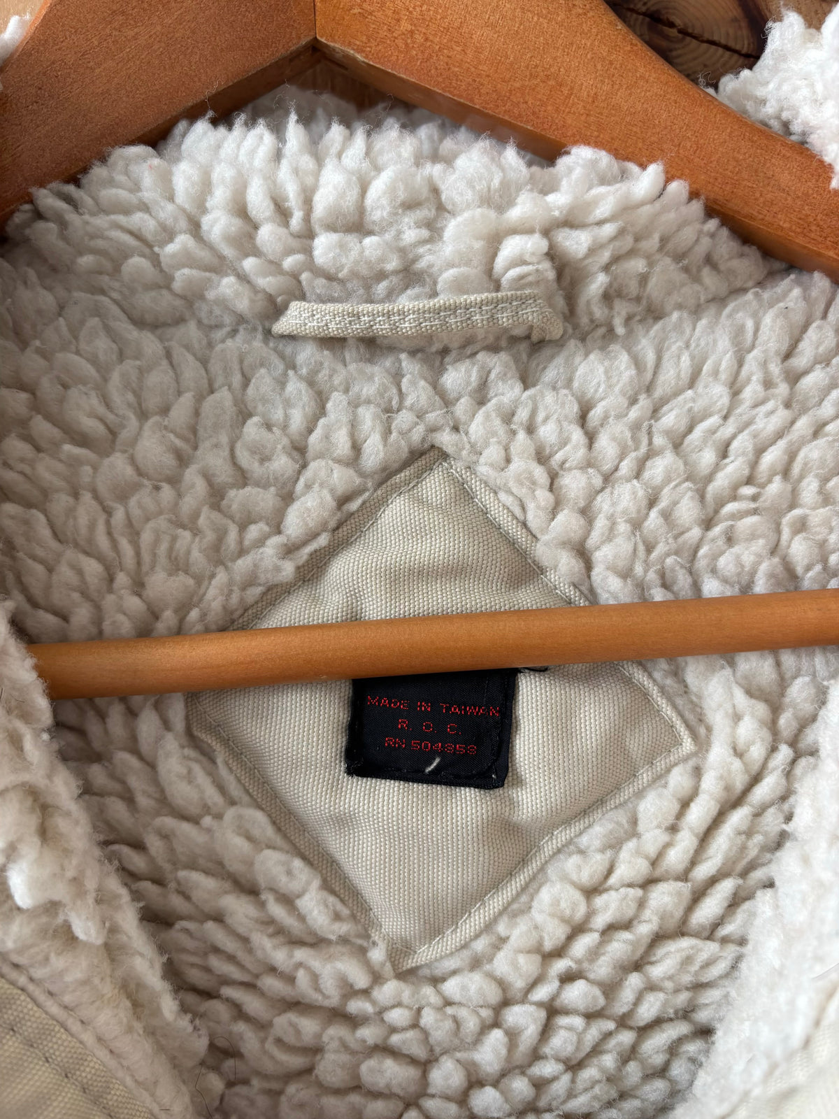 Vtg 80’s Sherpa Lined Hooded Trench Coat : ~M/L