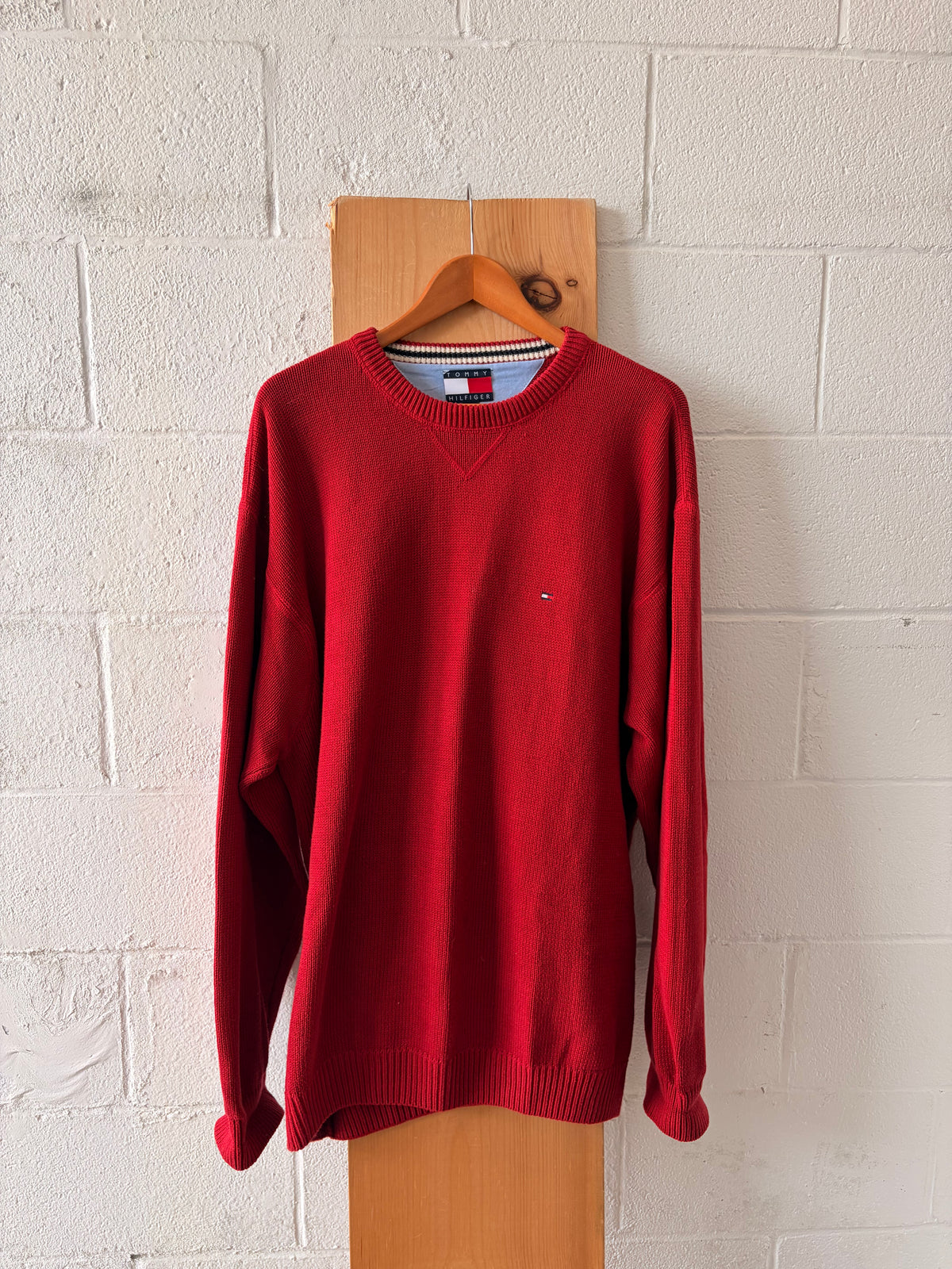 Vtg Red Tommy Sweater : XXL