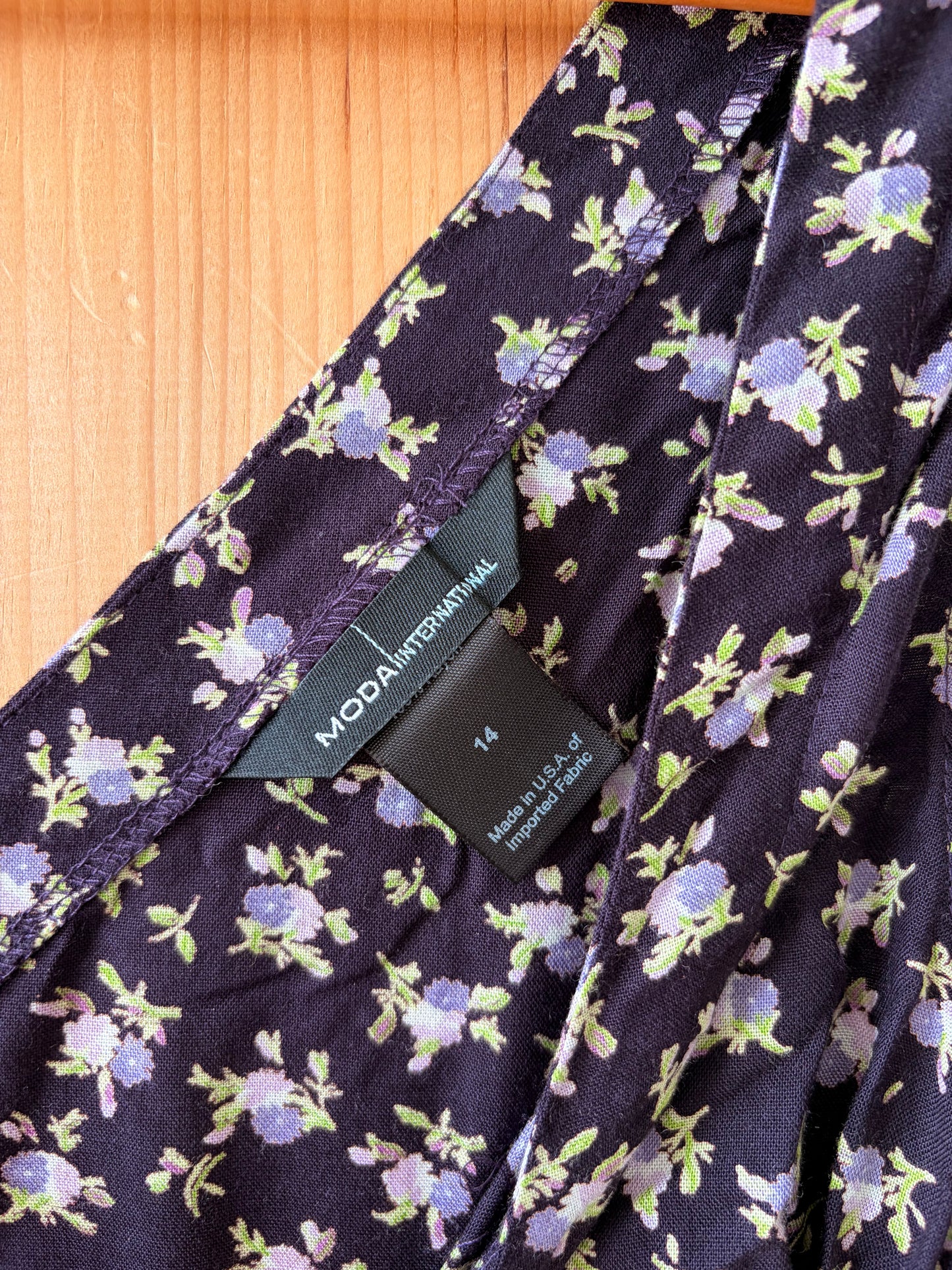 Purple Floral Patterned Dress : 14