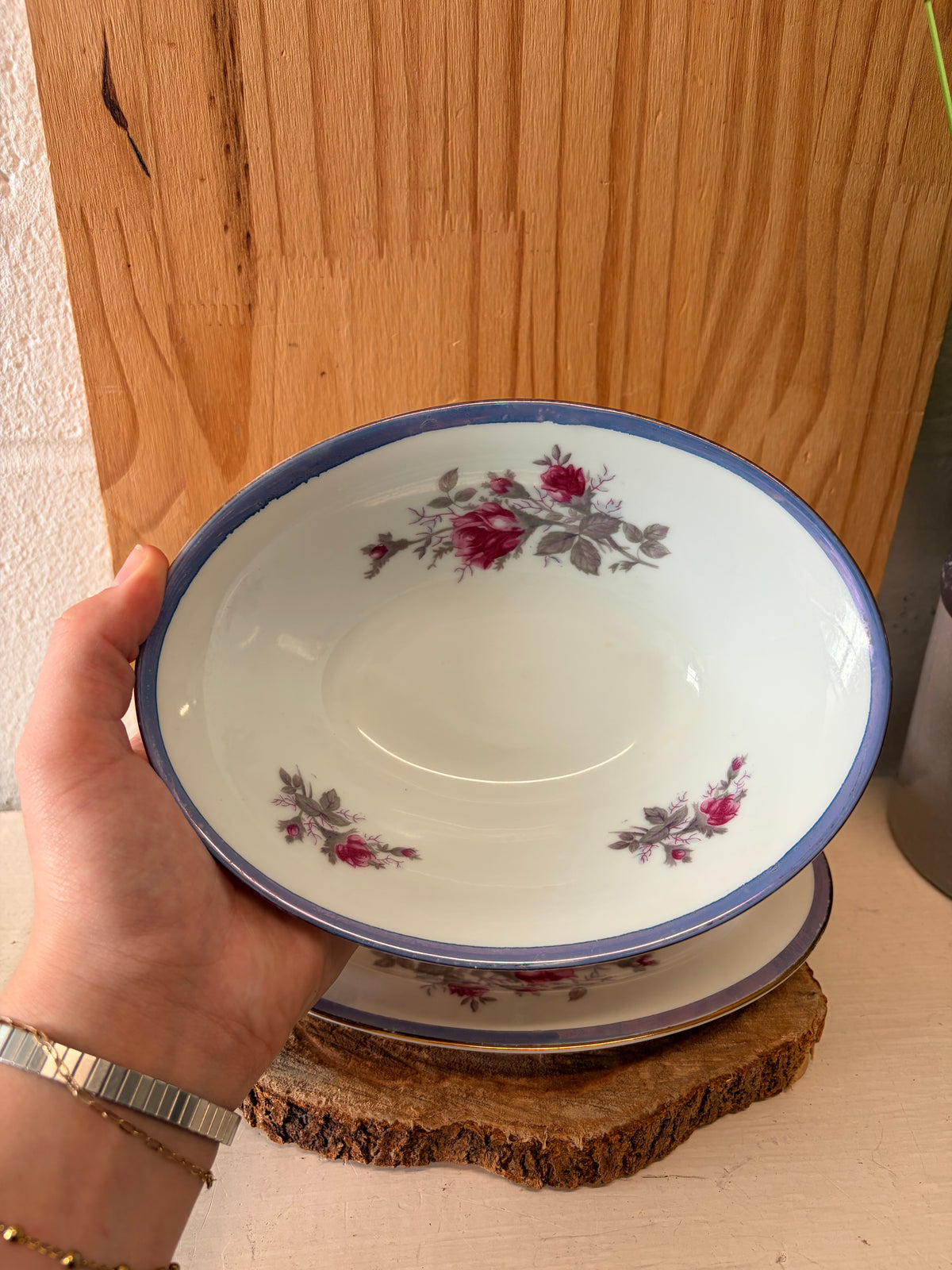 Vtg Floral Plate & Bowl Set (Local Pick Up Only)