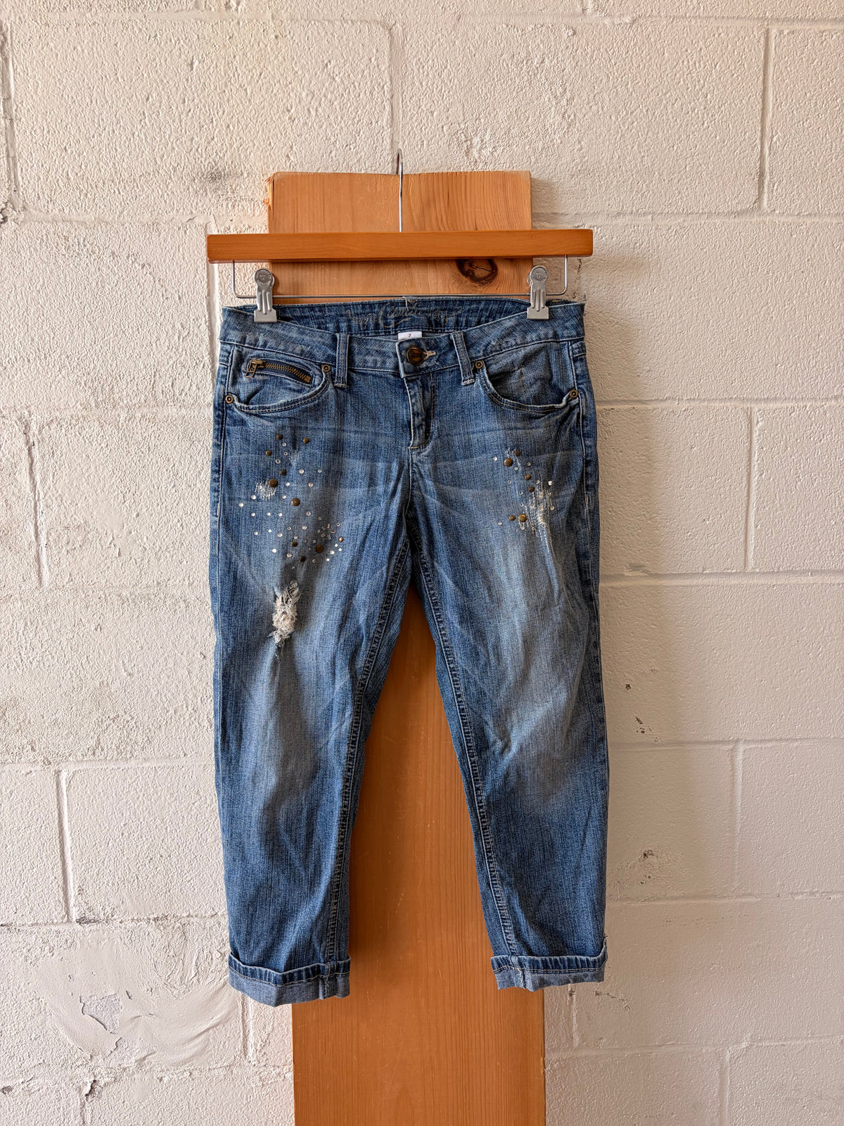Y2K Studded Cuffed Capris : 7