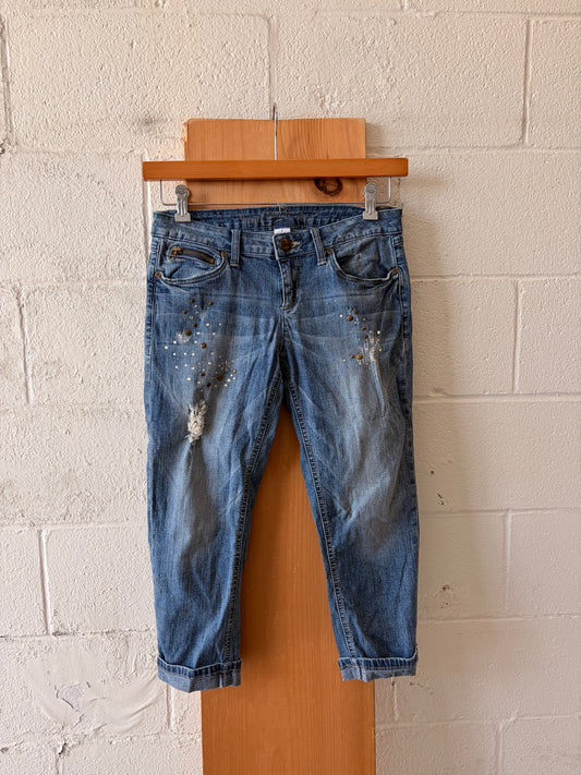 Y2K Studded Cuffed Capris : 7