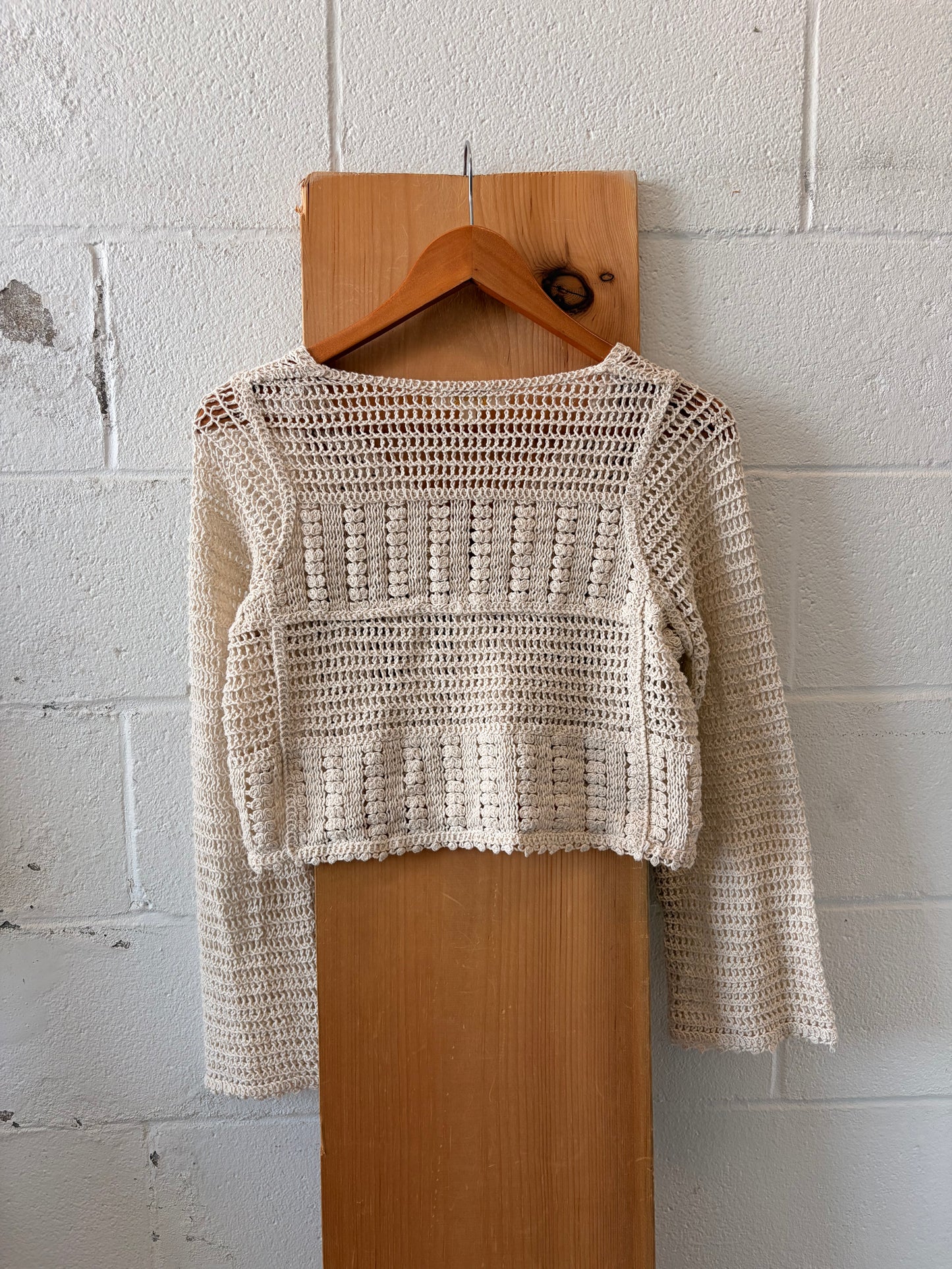 Cropped Knit Cardigan : XS