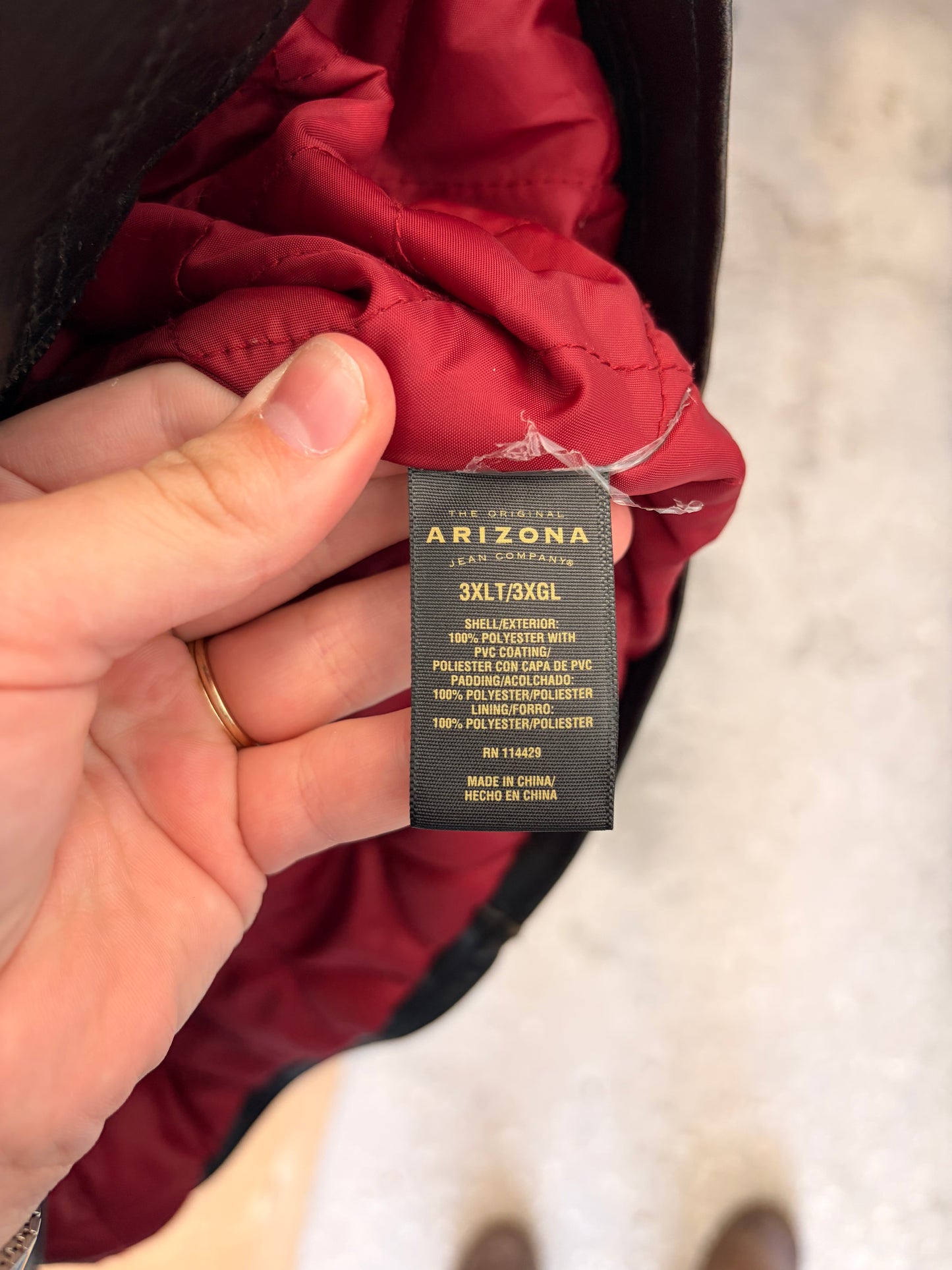 Arizona Faux Leather Biker Jacket : 3XLT (Local Pick Up Only)