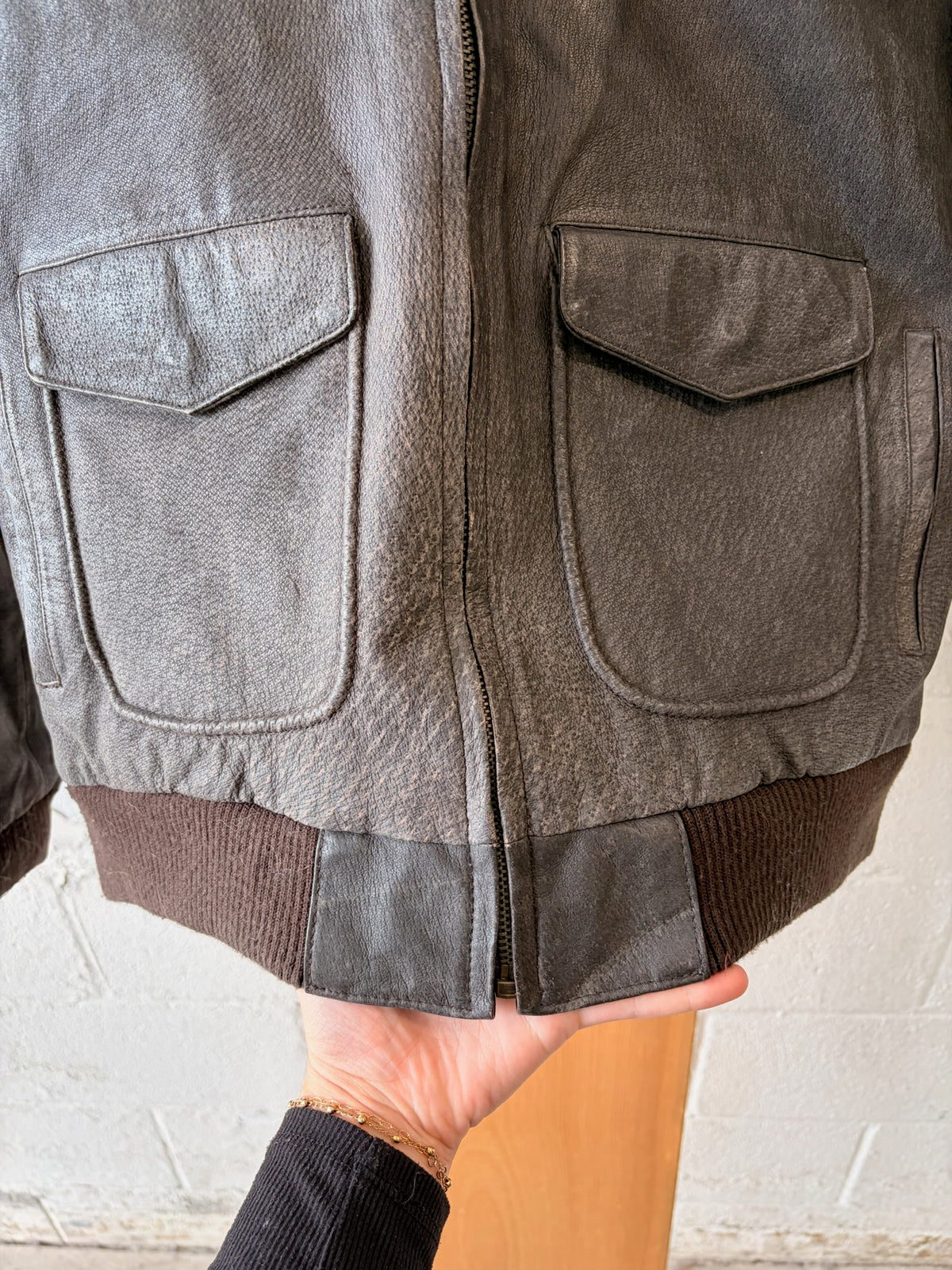Vtg London Fog Leather Jacket : L/XL