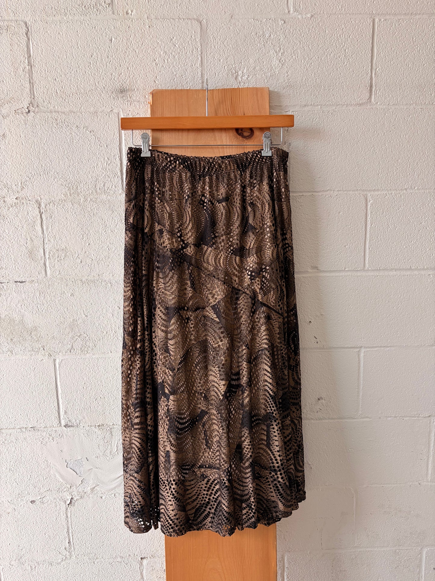 Neutral Mesh Overlay Skirt : L