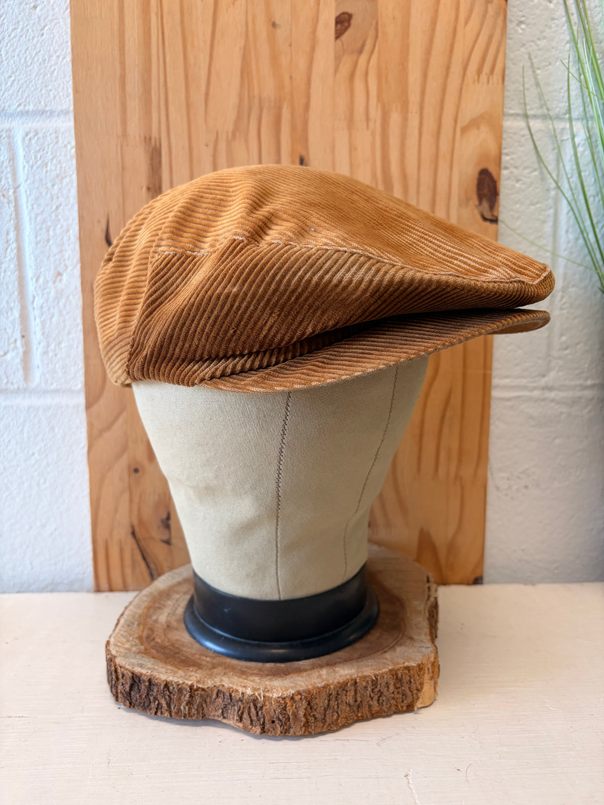 Vtg Corduroy Flat Cap : M