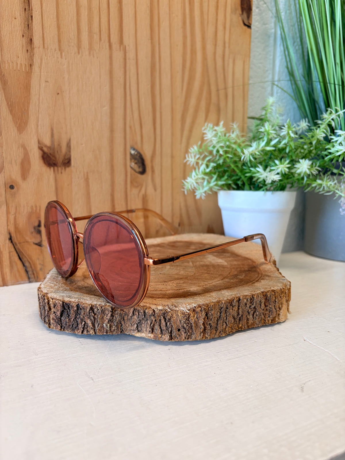 Round Raspberry Sunglasses (Local Pick Up Only)