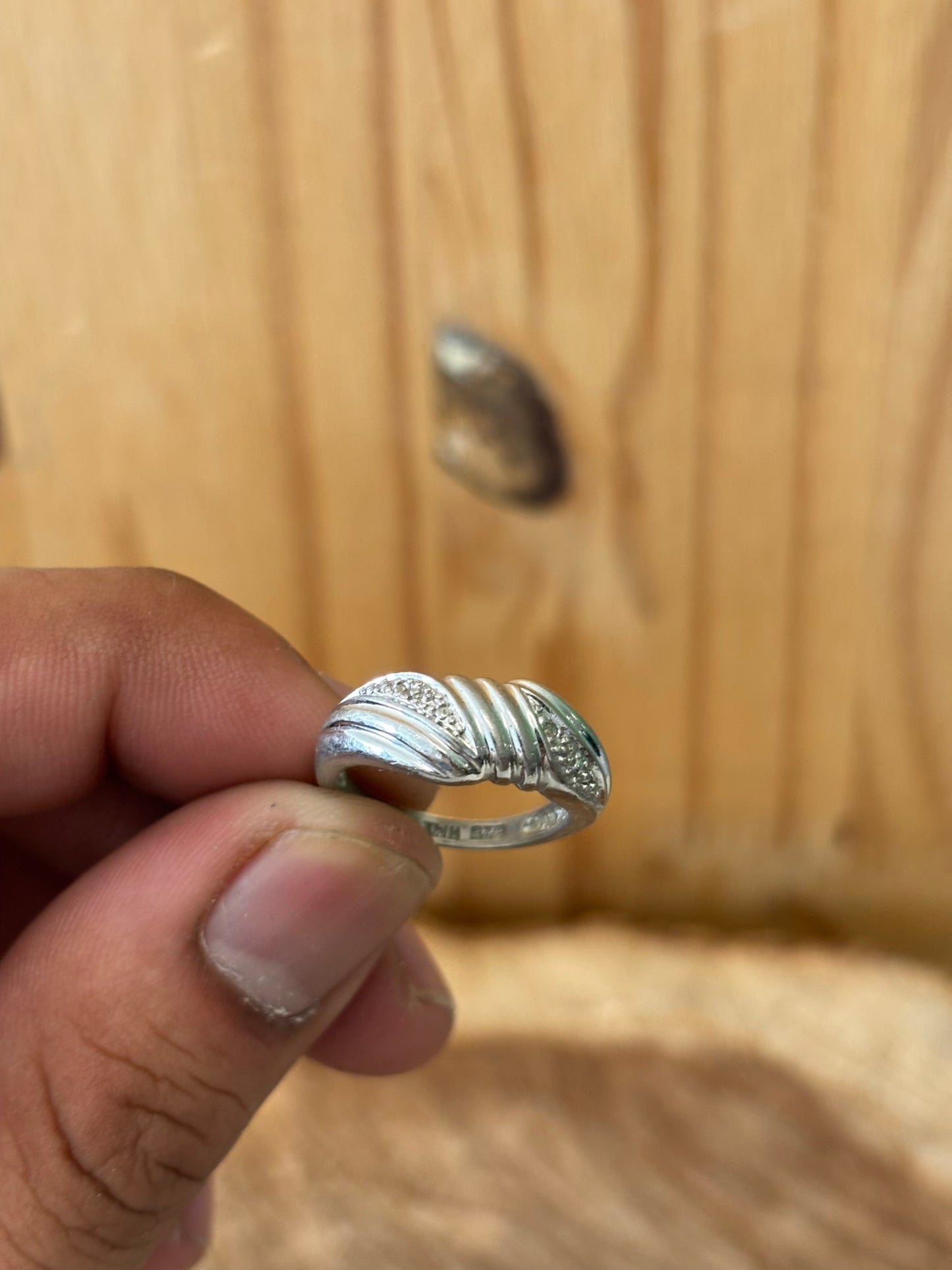 925 Silver Banded Ring : 6