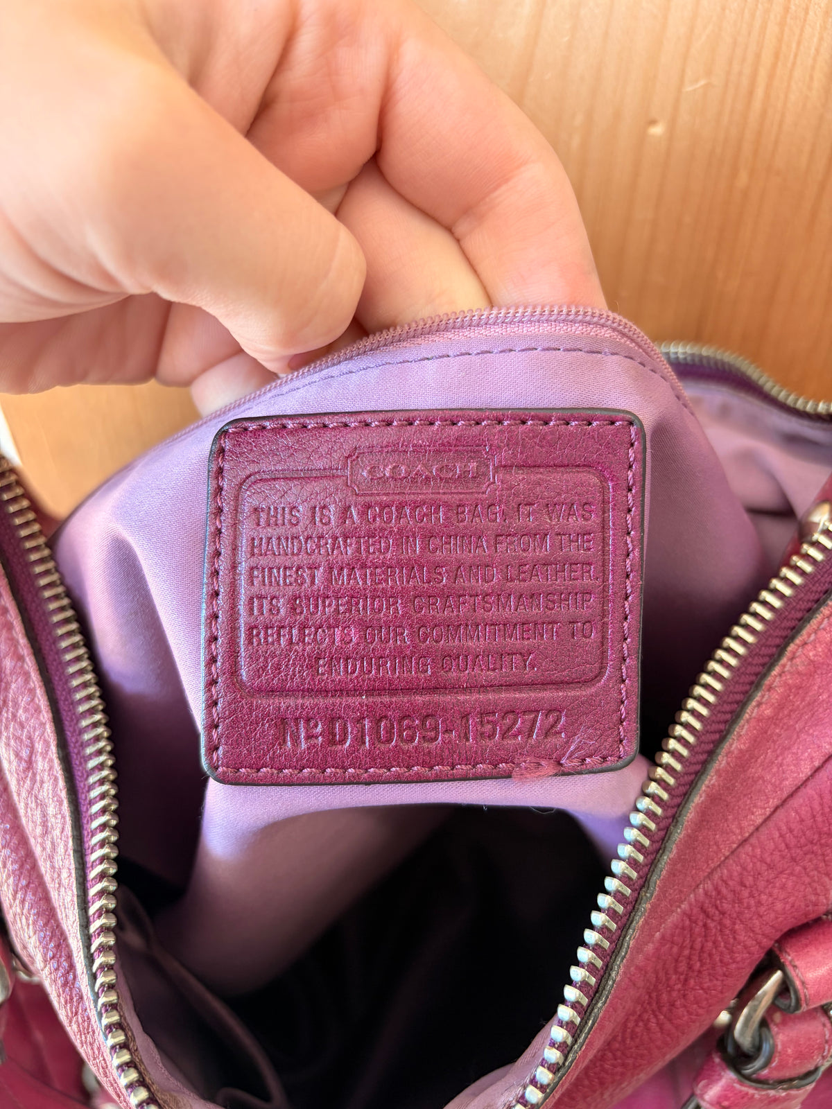 Coach Alexandra Raspberry Hobo Tote Bag