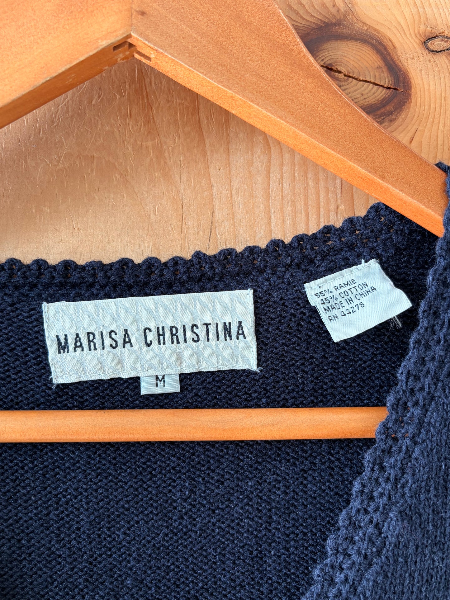 Vtg Coastal Embroidered Sweater Vest : M