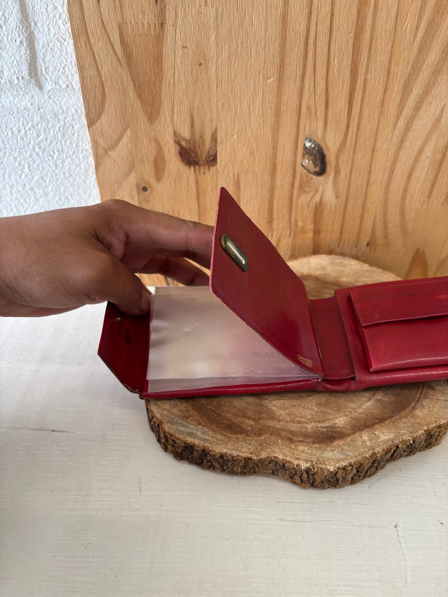 Vtg Red Wallet