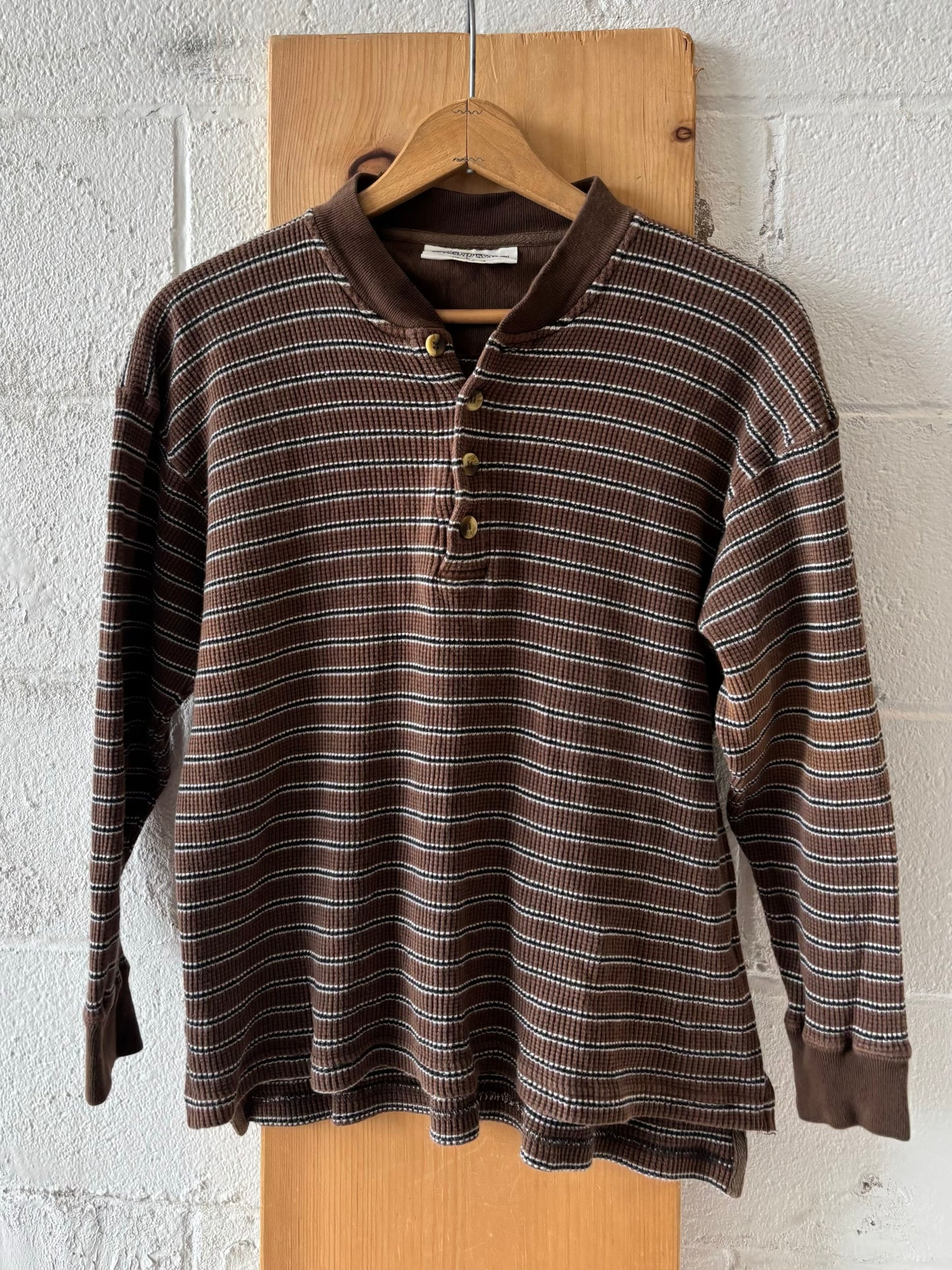 Striped Brown Long Sleeve : L