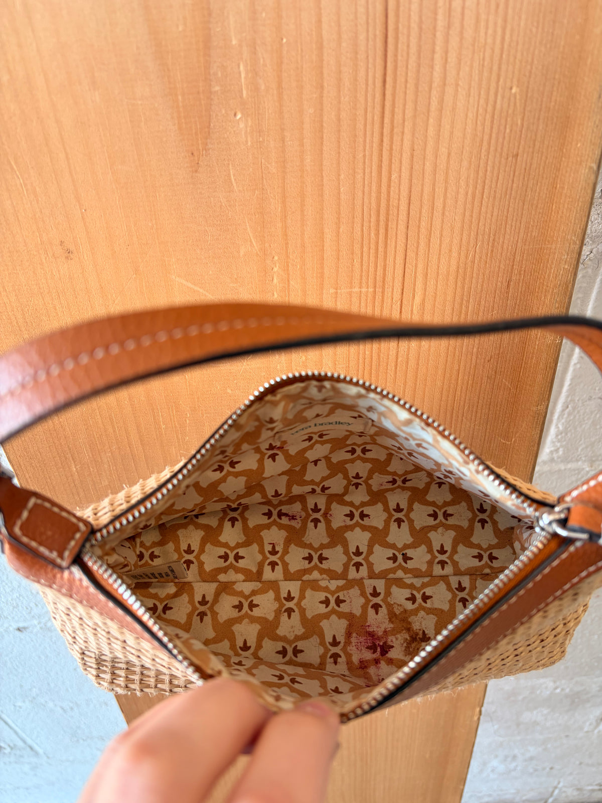 Vera Bradley Woven Straw Crossbody Handbag