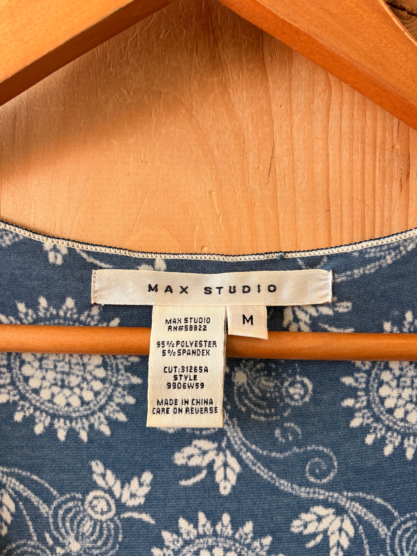 Navy Blue Patterned Dress : M