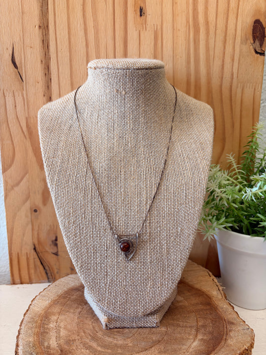 925 Geometric Amber Necklace
