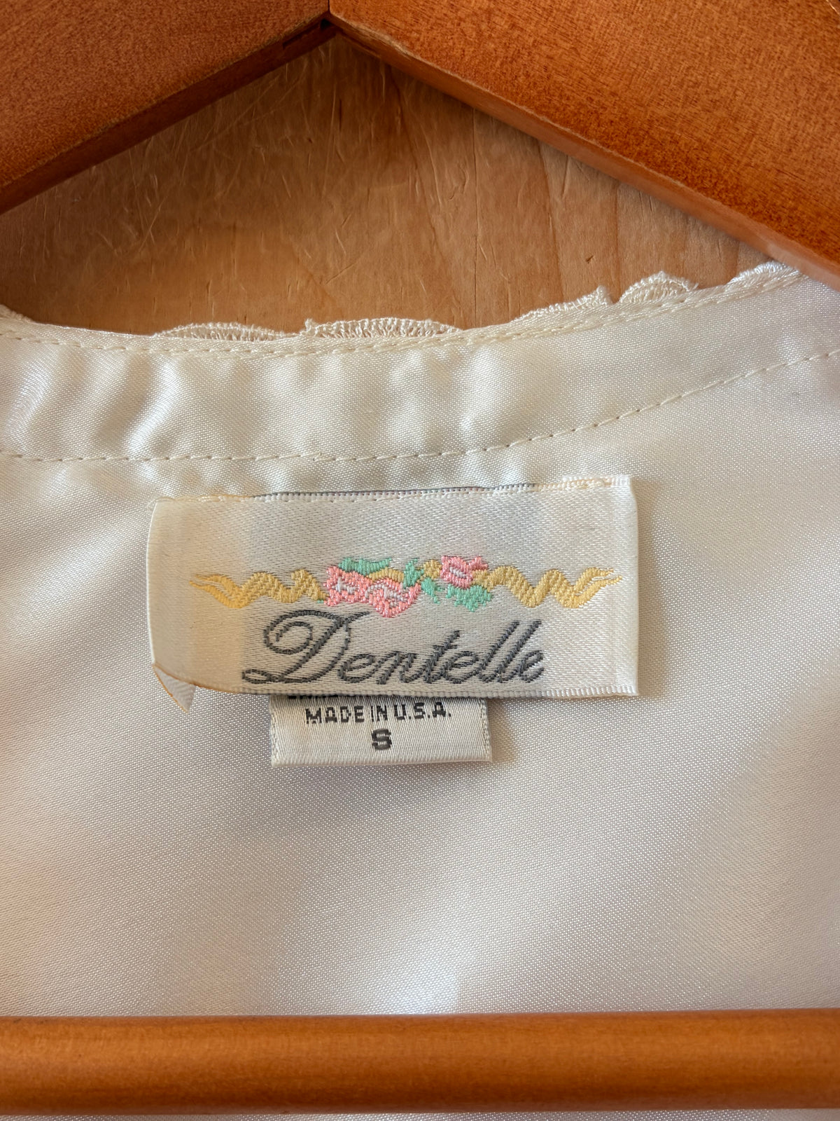 Vtg Sheer White Chiffon Robe : S