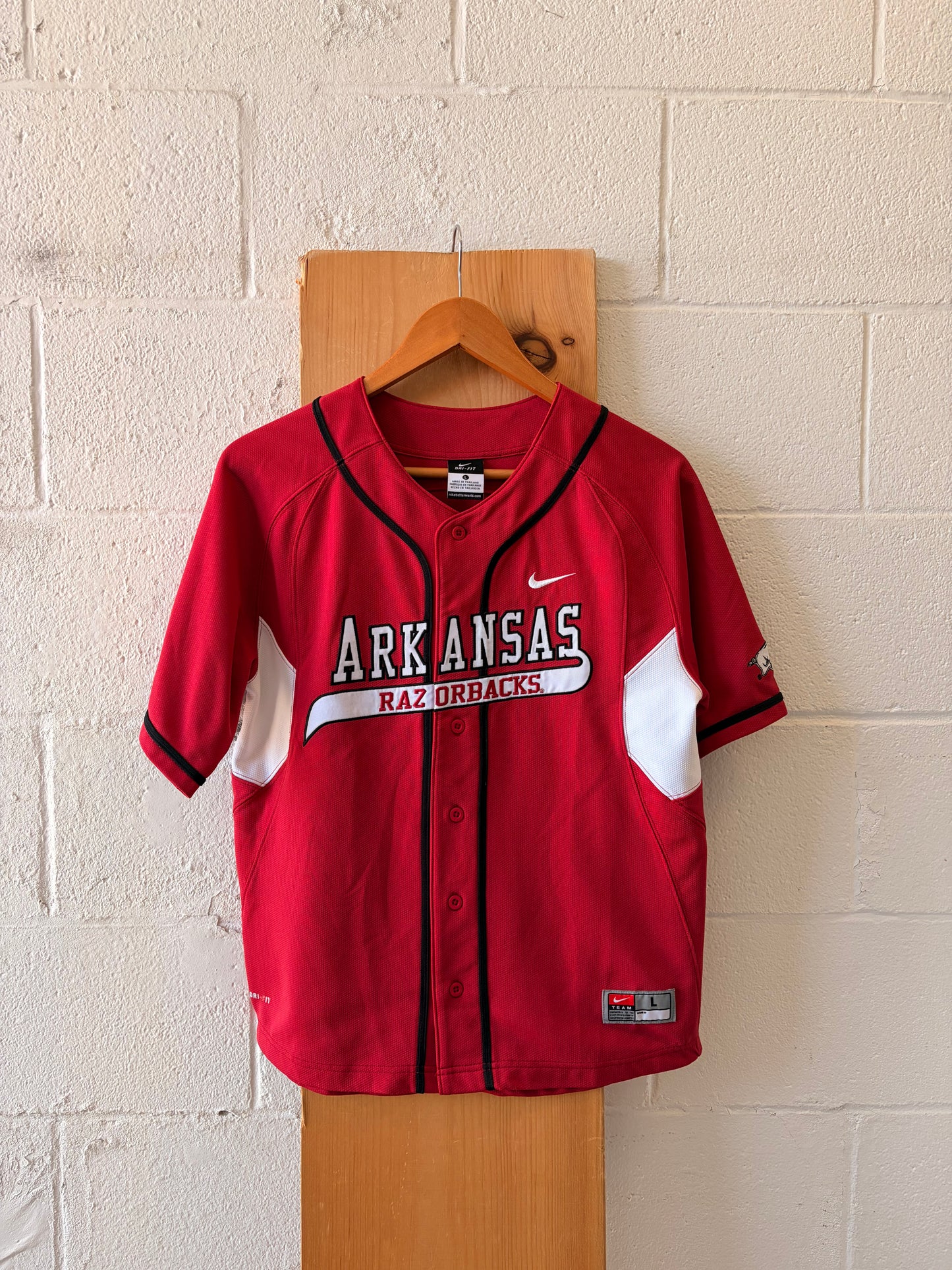 Nike Arkansas Baseball Jersey : L