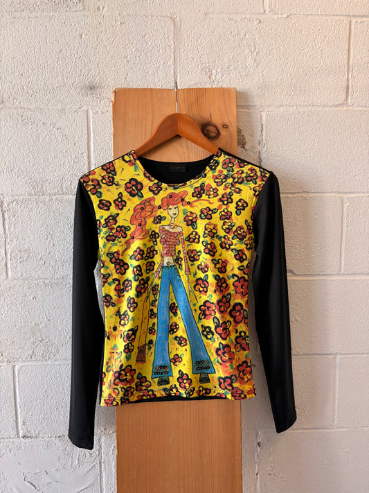 Y2K Lapis Groovy Top : S/M