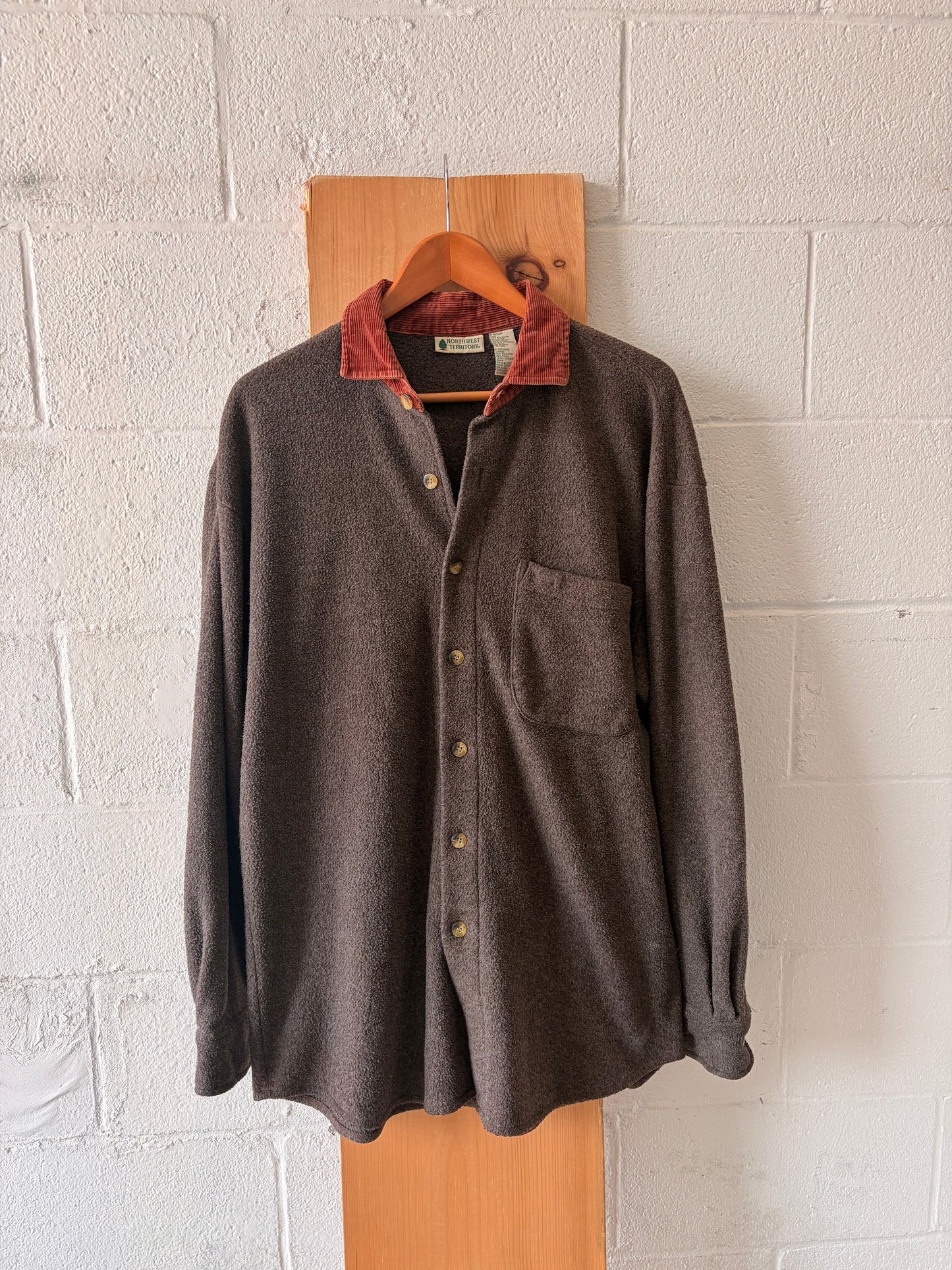 Vtg Collared Brown Shacket : M