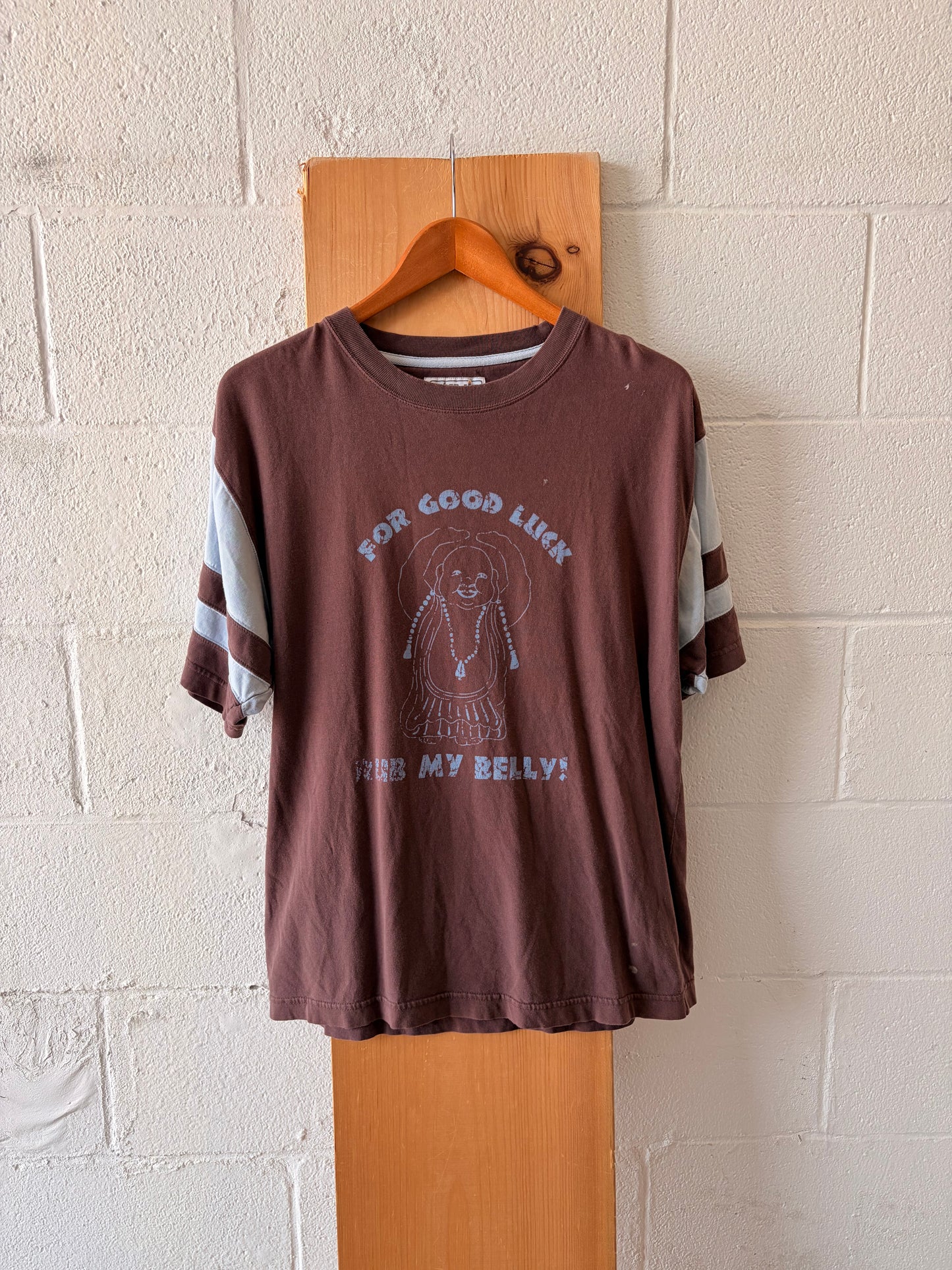 Brown & Blue Buddha Tee : M